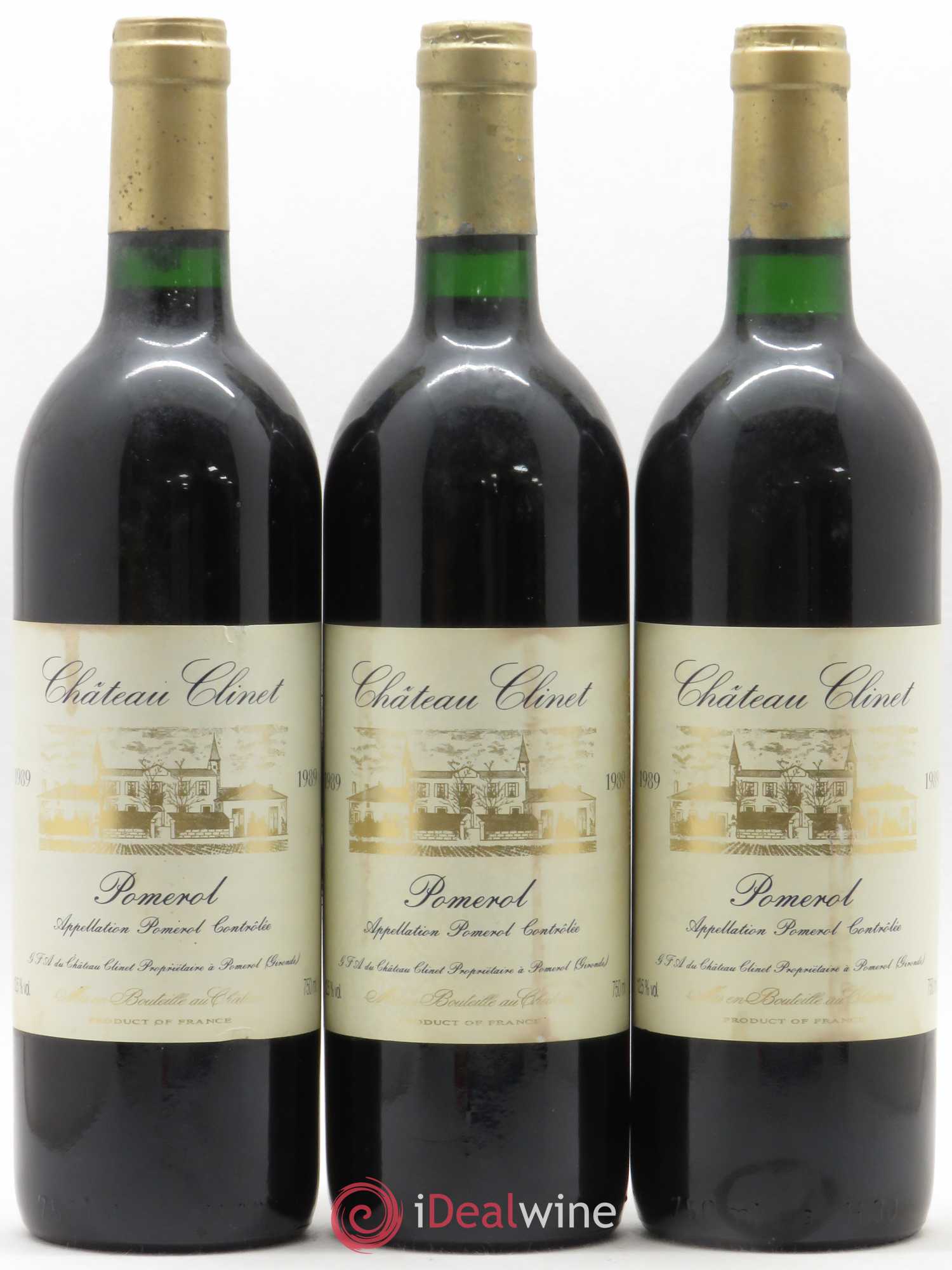 Château Clinet 1989 - Lot de 3 bouteilles - 0