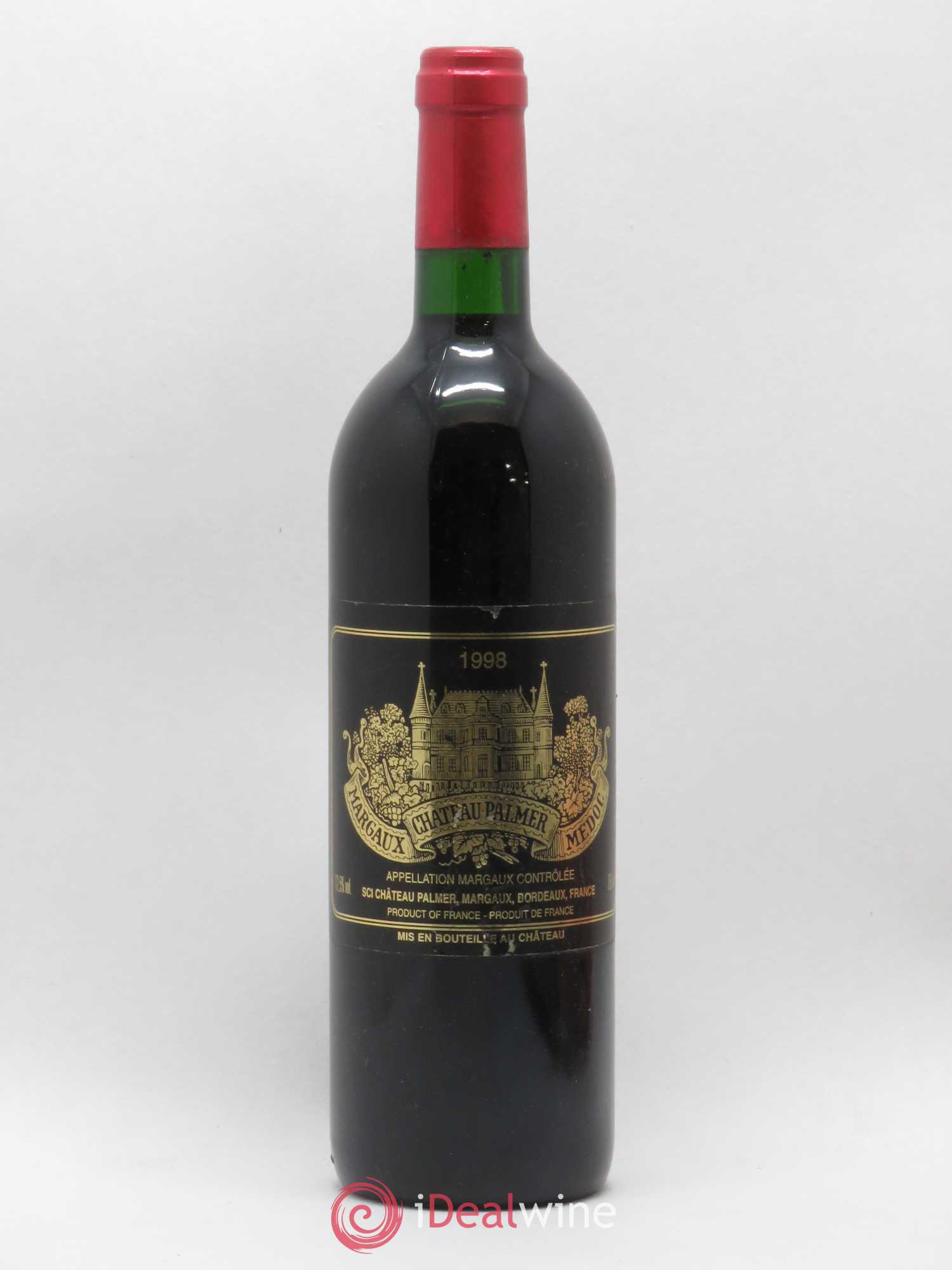 Château Palmer 3ème Grand Cru Classé 1998 - Lot de 1 bouteille - 0
