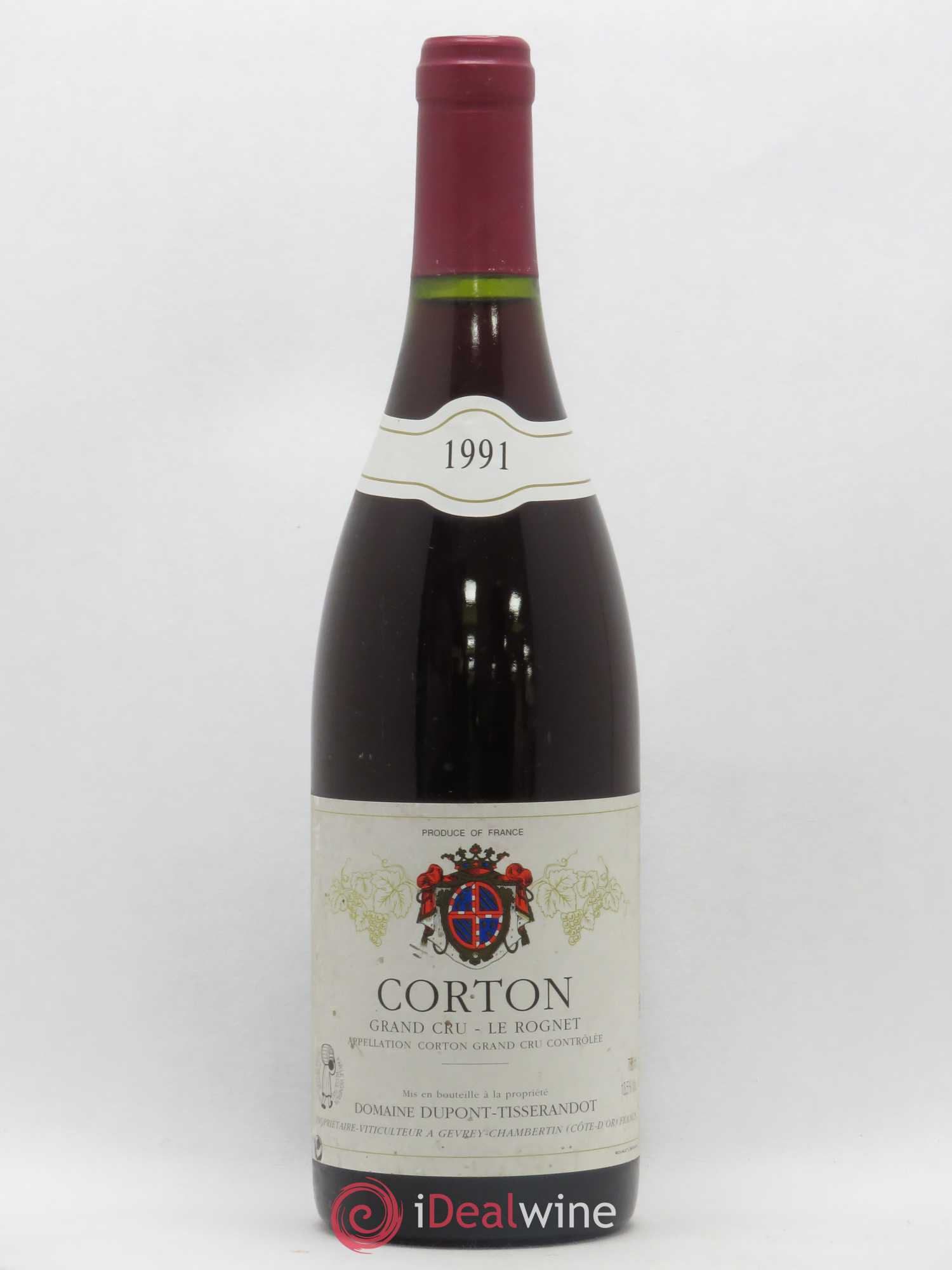 Corton Grand Cru Le Rognet Dupont Tisserandot 1991 - Lot de 1 bouteille - 0