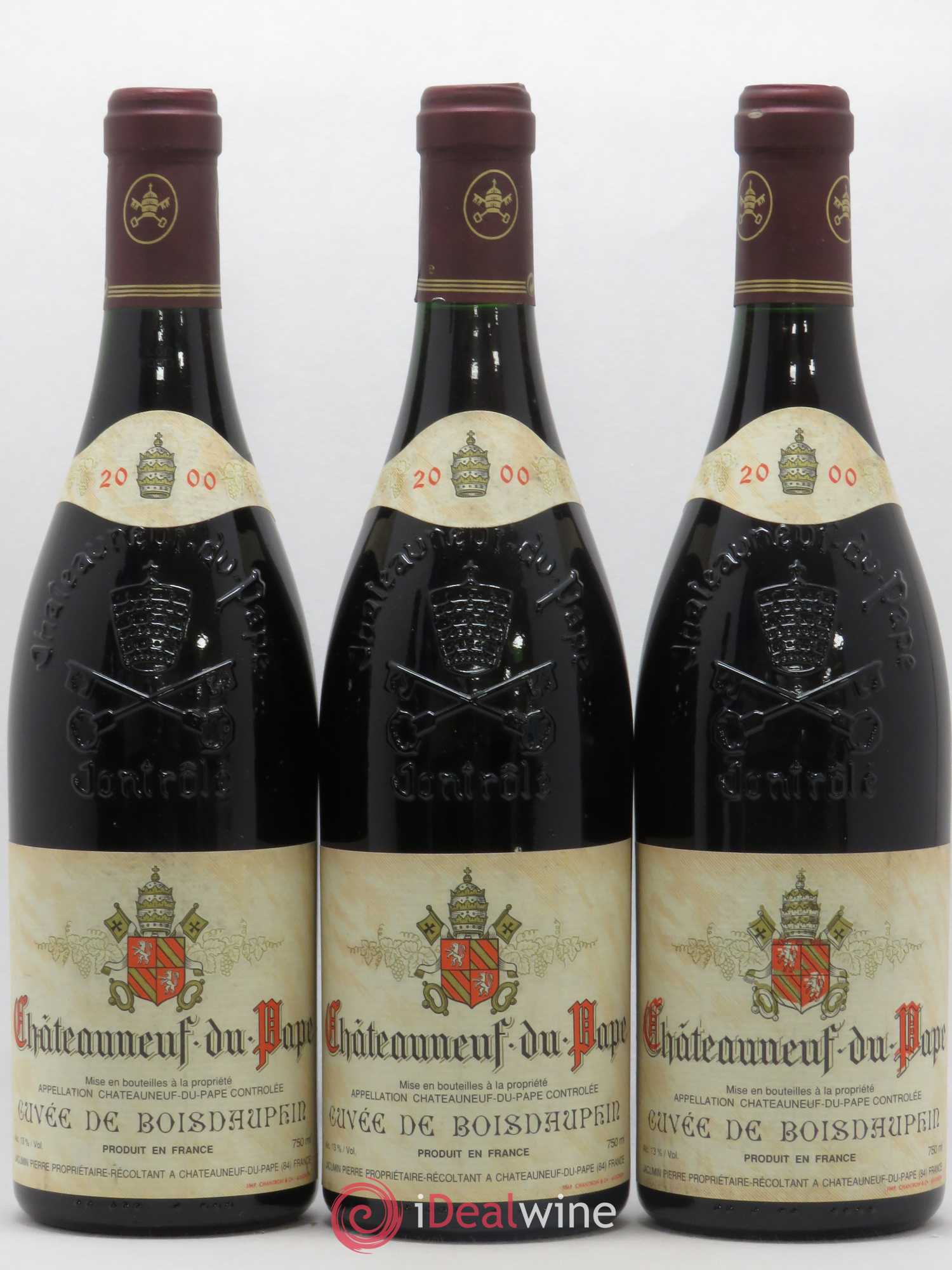 Châteauneuf-du-Pape Cuvée de Boisdauphin Pierre Jacumin 2000 - Posten von 3 Flaschen - 0