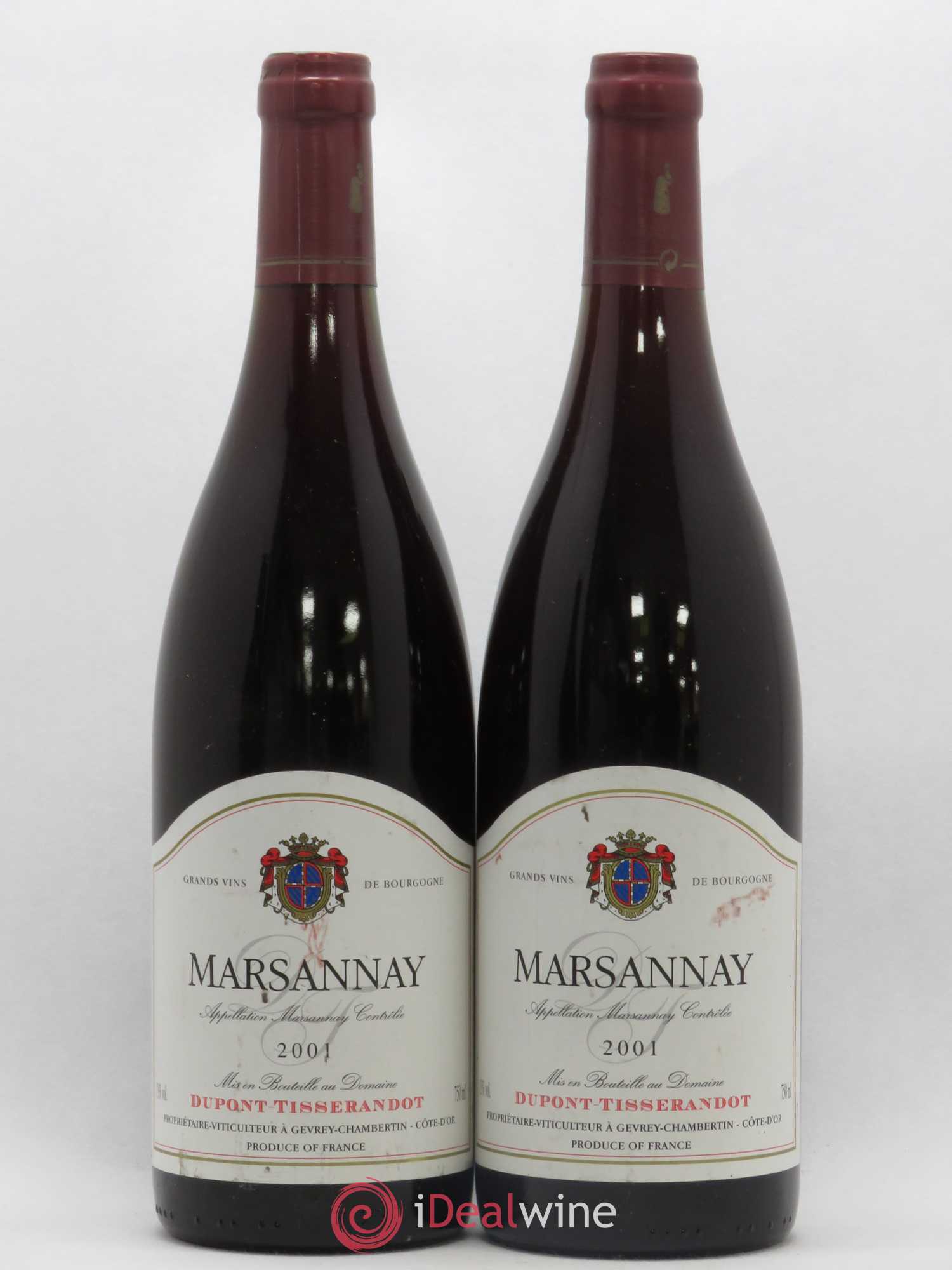Marsannay Dupont-Tisserandot (sans prix de réserve) 2001 - Posten von 2 Flaschen - 0