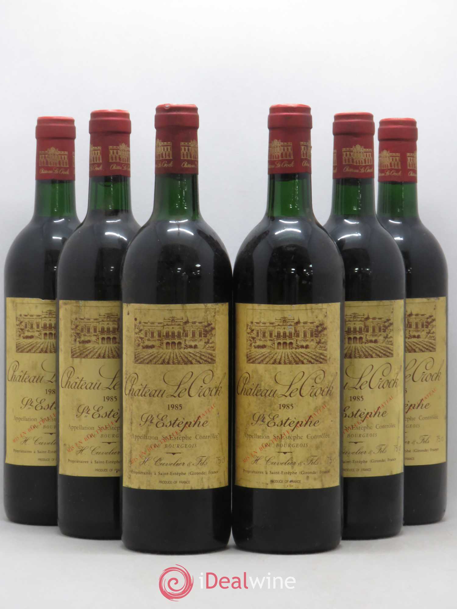 Château le Crock Cru Bourgeois St Estephe 1985 - Lot de 6 bouteilles - 0