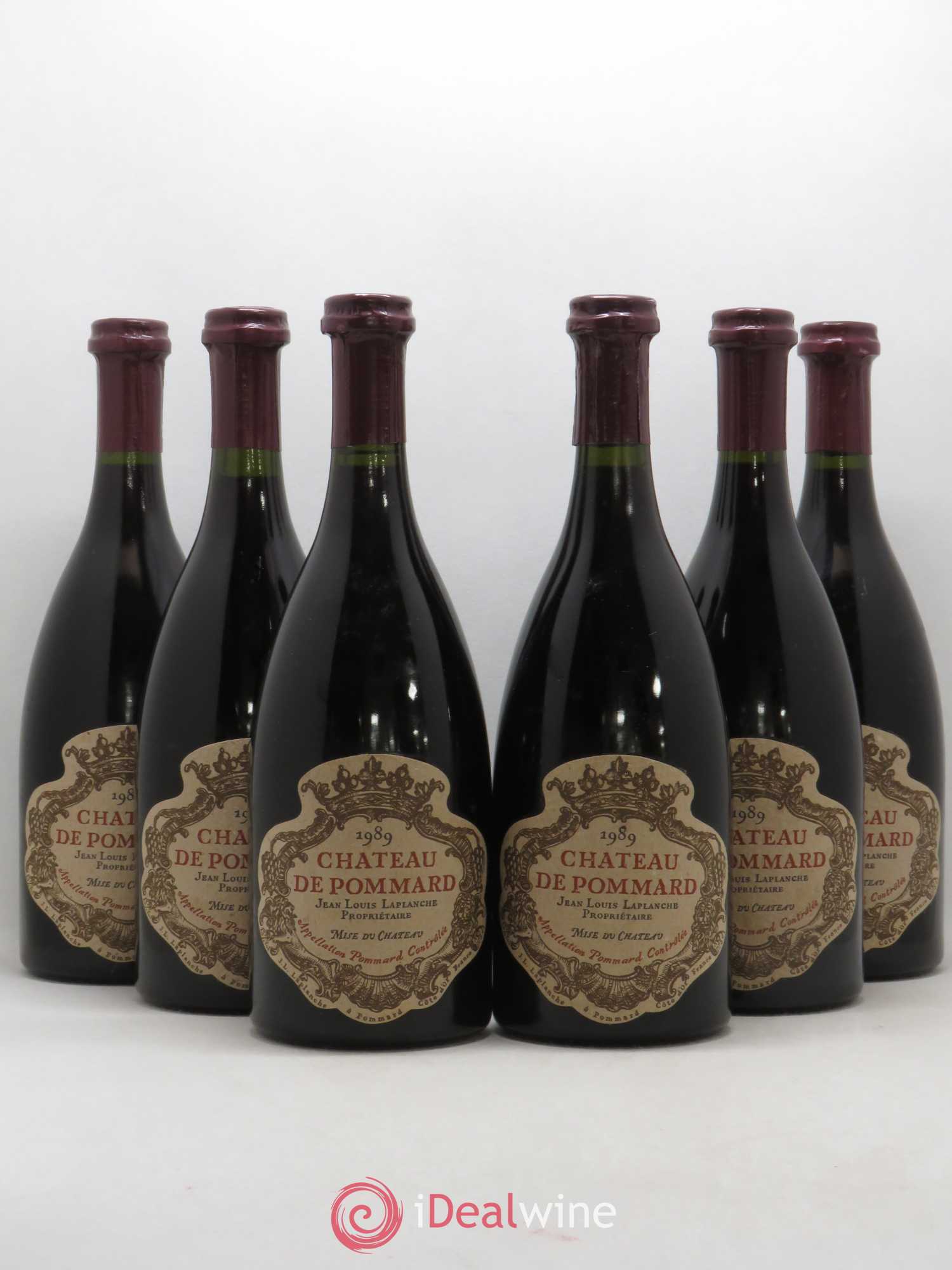 Pommard Château de Pommard 1989 - Lot de 6 bouteilles - 0