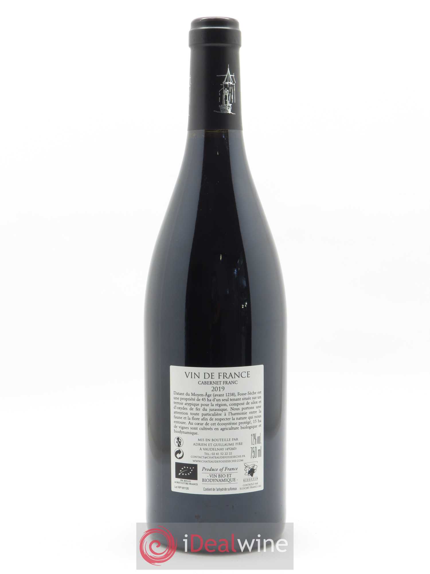 Vin de France (anciennement Saumur Puy-Notre-Dame) Réserve du Pigeonnier Château de Fosse-Sèche 2019 - Lot of 1 bottle - 1