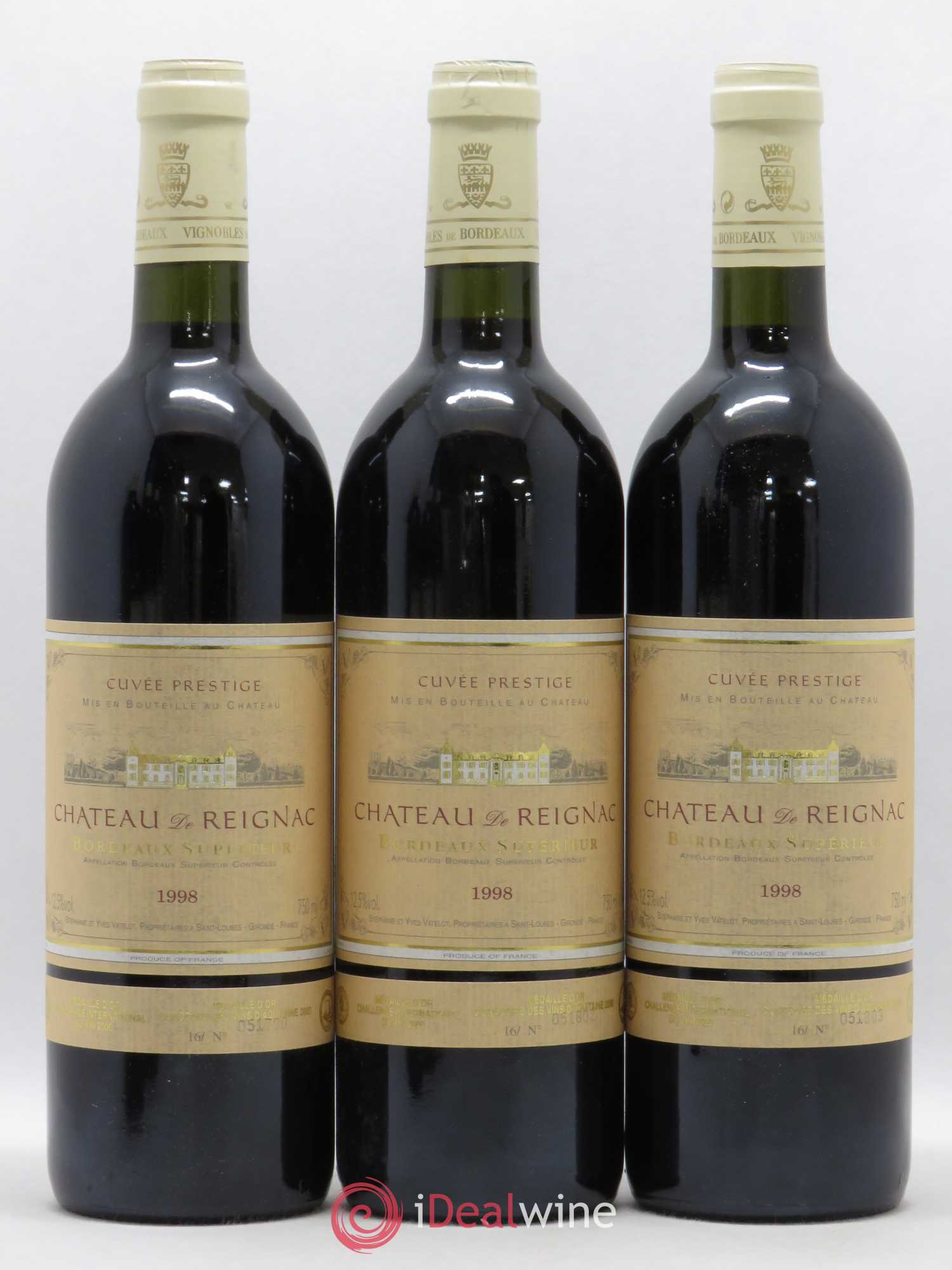 Château de Reignac Second Vin Cuvée Prestige 1998 - Lot de 6 bouteilles - 2