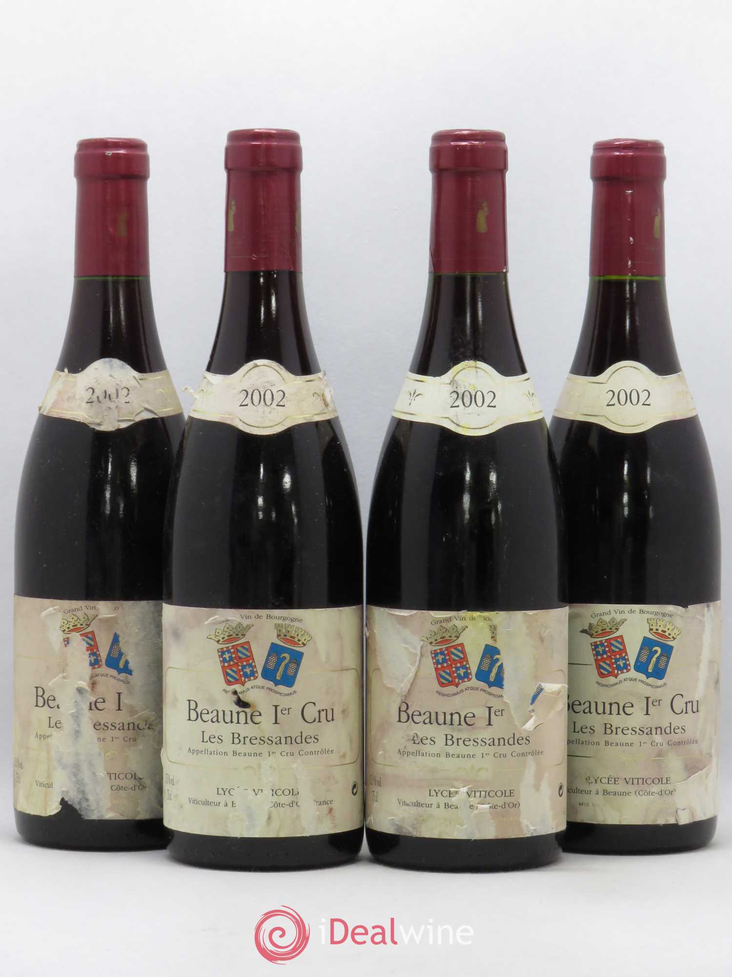 Beaune 1er Cru Les Bressandes Lycée viticole 2002 - Posten von 4 Flaschen - 0