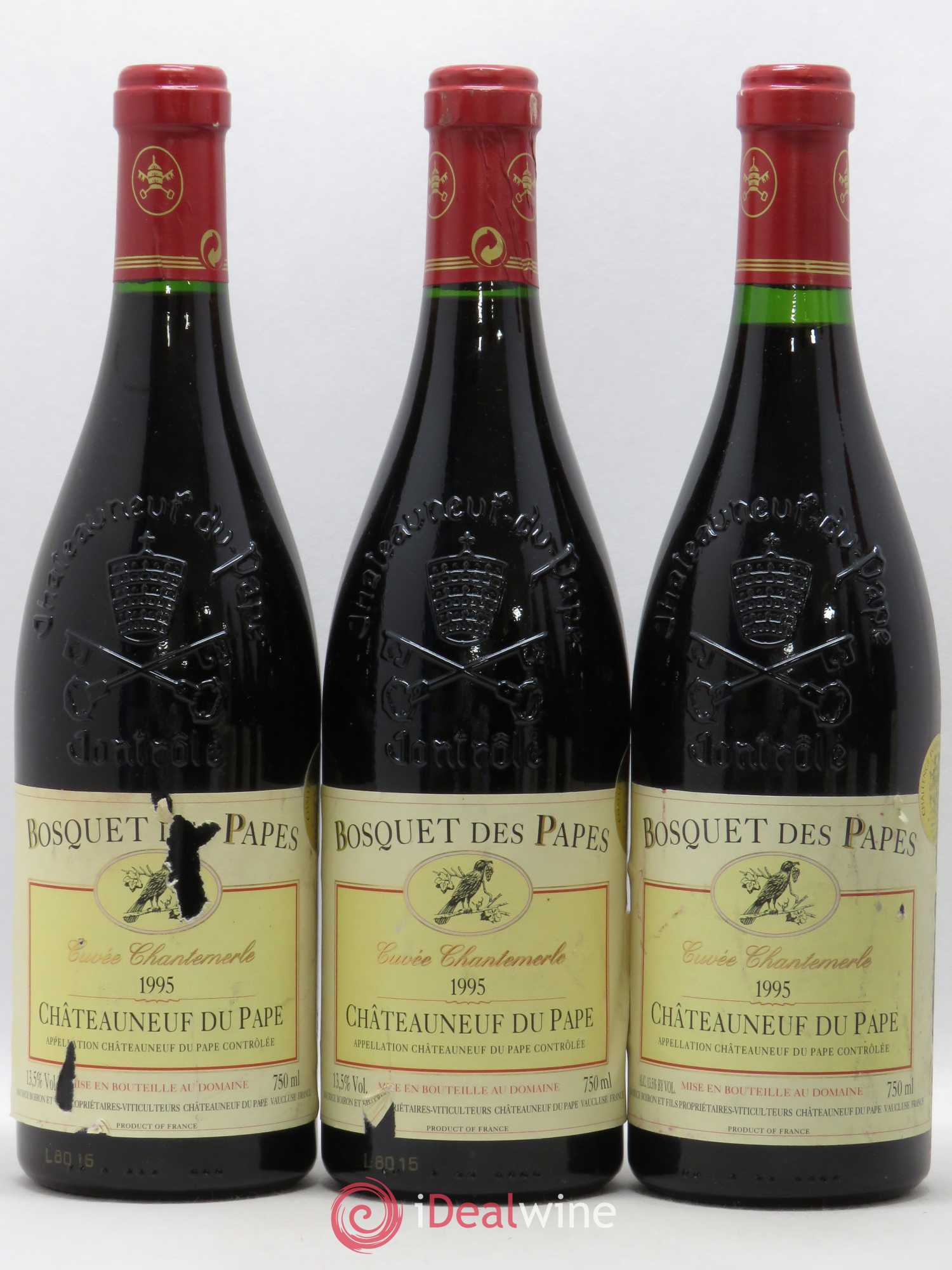 Châteauneuf-du-Pape Bosquet des Papes Famille Boiron Cuvée Chantemerle (sans prix de réserve) 1995 - Lotto di 6 bottiglie - 1
