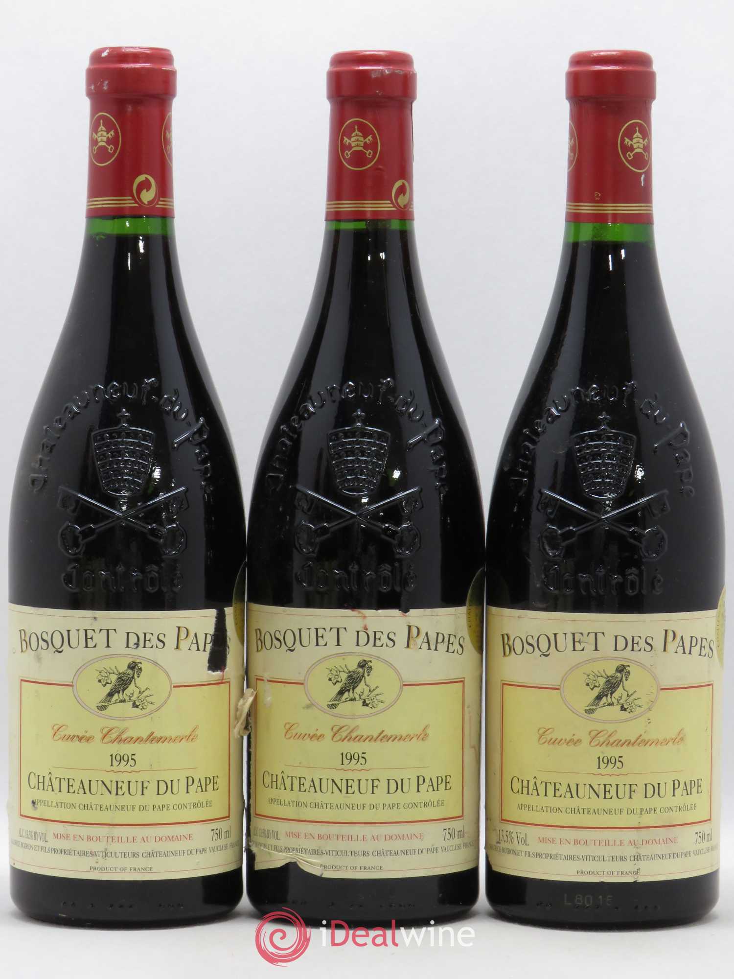 Châteauneuf-du-Pape Bosquet des Papes Famille Boiron Cuvée Chantemerle (sans prix de réserve) 1995 - Lotto di 6 bottiglie - 2