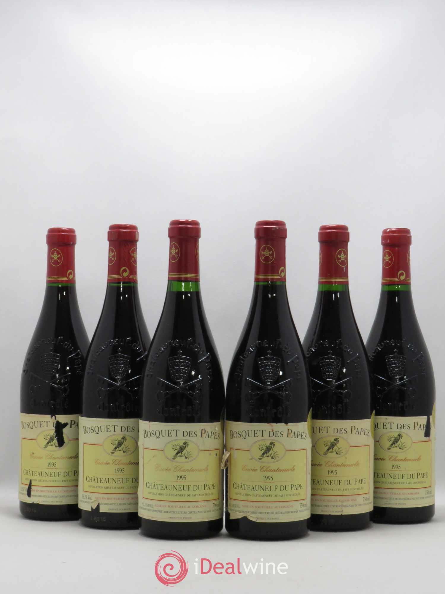 Châteauneuf-du-Pape Bosquet des Papes Famille Boiron Cuvée Chantemerle (sans prix de réserve) 1995 - Lotto di 6 bottiglie - 0