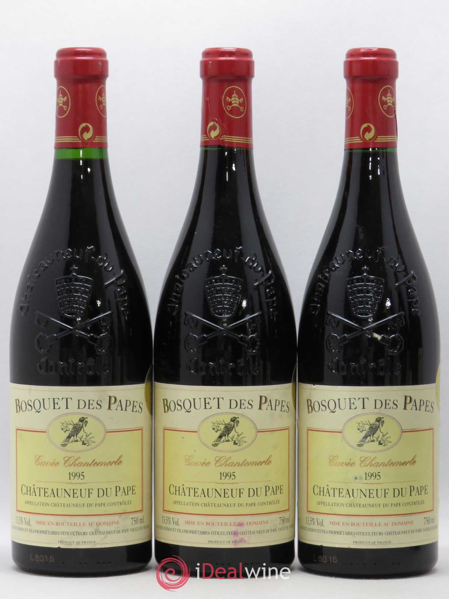 Châteauneuf-du-Pape Bosquet des Papes Famille Boiron Cuvée Chantemerle (sans prix de réserve) 1995 - Lotto di 6 bottiglie - 1