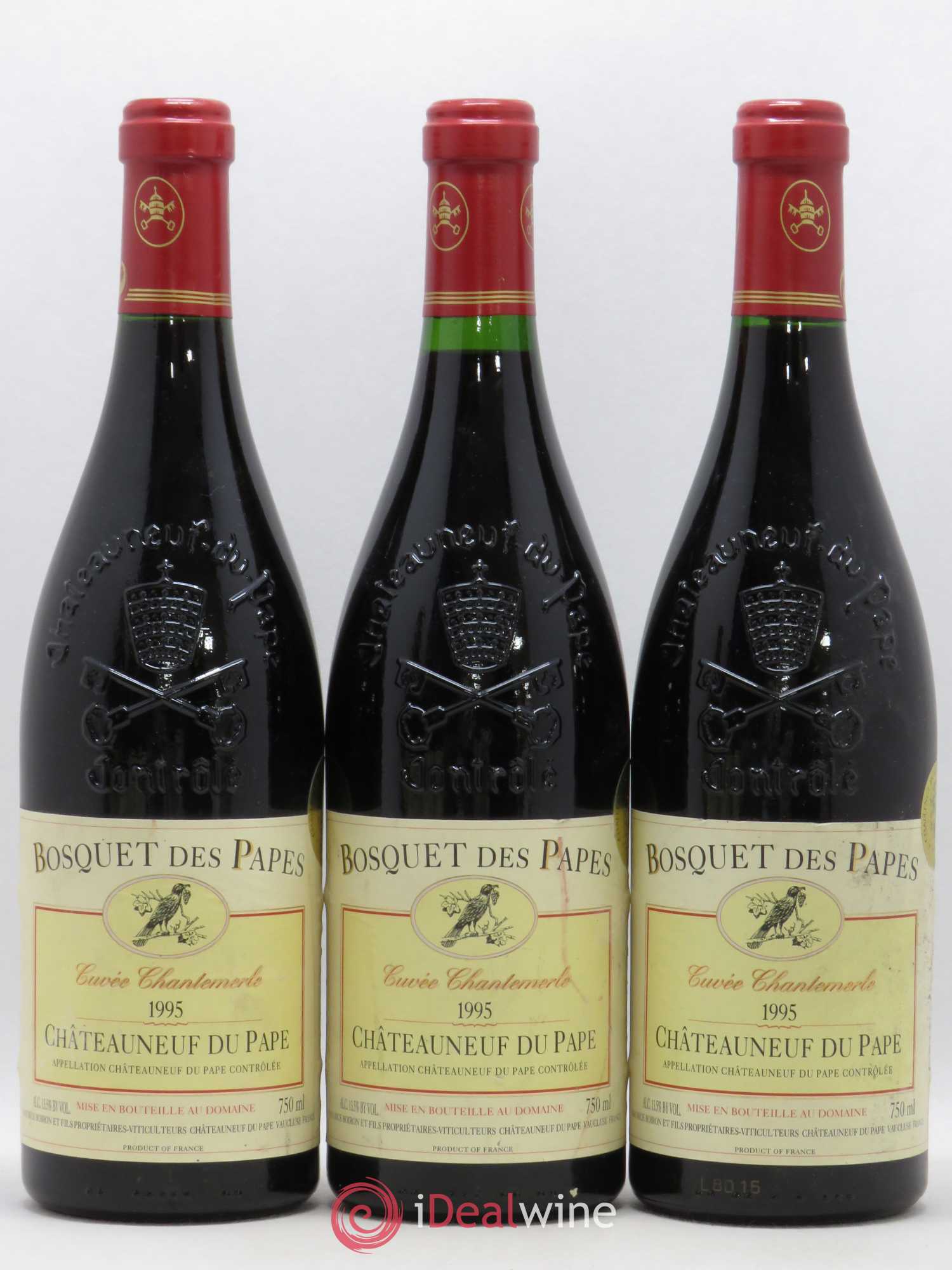 Châteauneuf-du-Pape Bosquet des Papes Famille Boiron Cuvée Chantemerle (sans prix de réserve) 1995 - Lotto di 6 bottiglie - 2