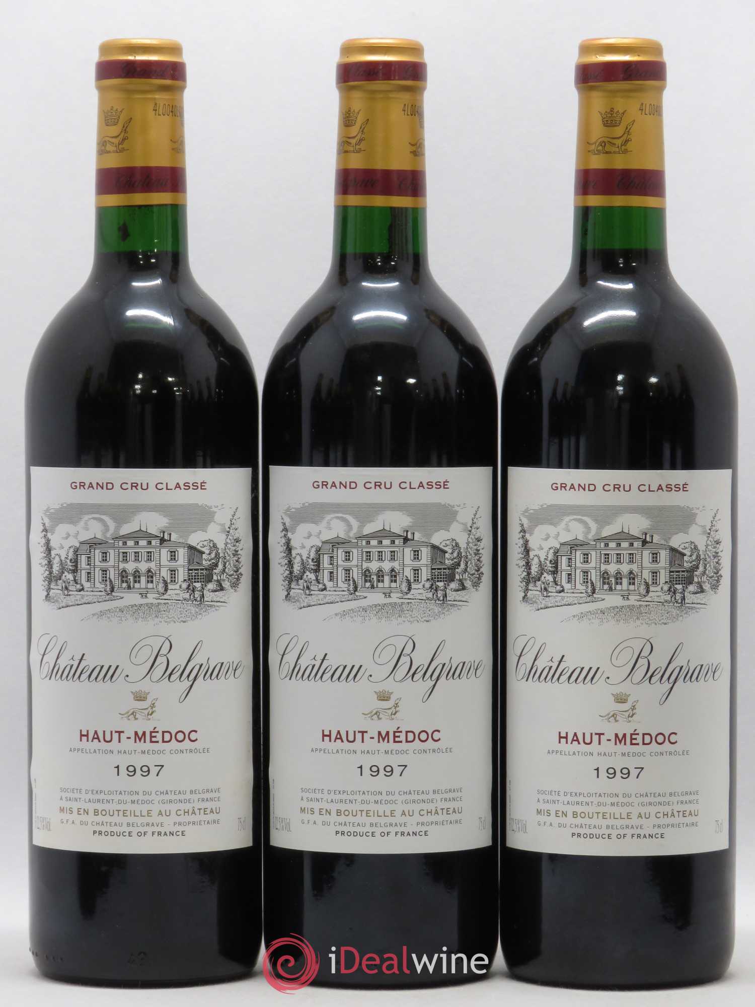 Château Belgrave 5ème Grand Cru Classé 1997 - Lot de 12 bouteilles - 1