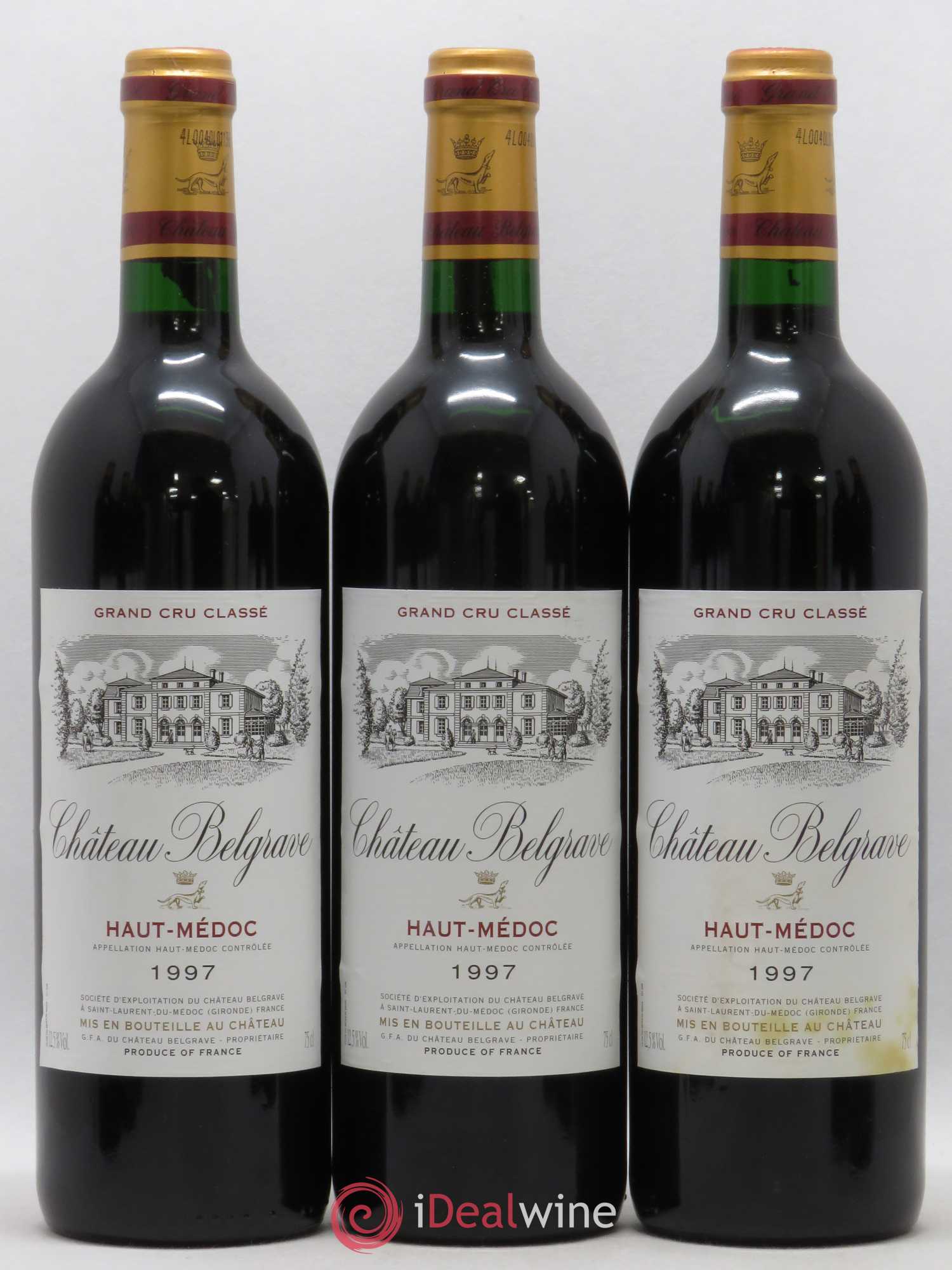 Château Belgrave 5ème Grand Cru Classé 1997 - Lot de 12 bouteilles - 2