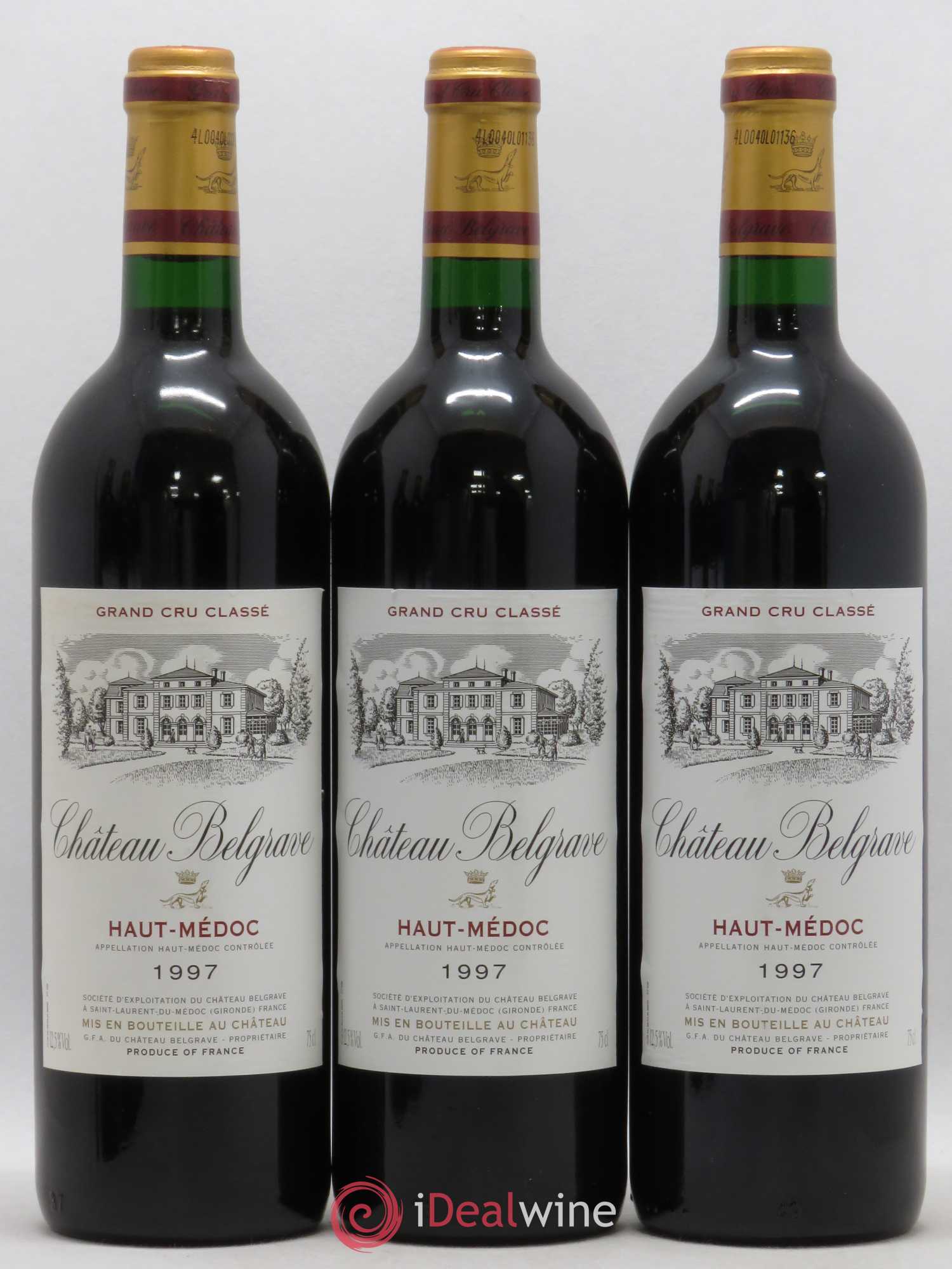Château Belgrave 5ème Grand Cru Classé 1997 - Lot de 12 bouteilles - 3