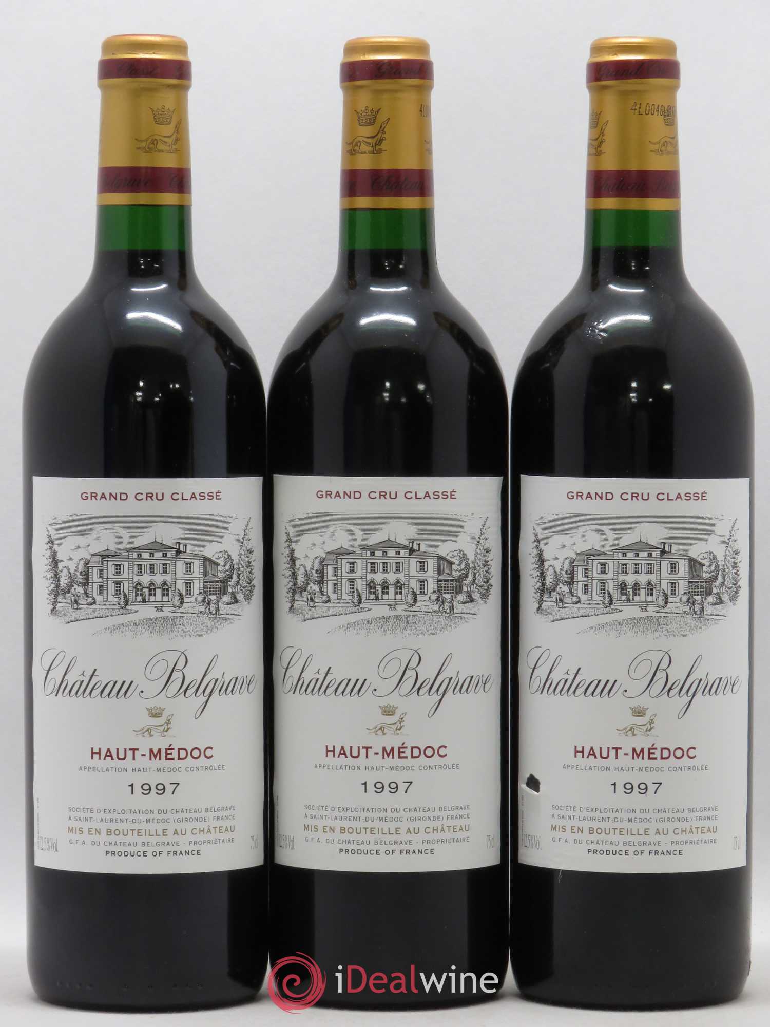 Château Belgrave 5ème Grand Cru Classé 1997 - Lot de 12 bouteilles - 4