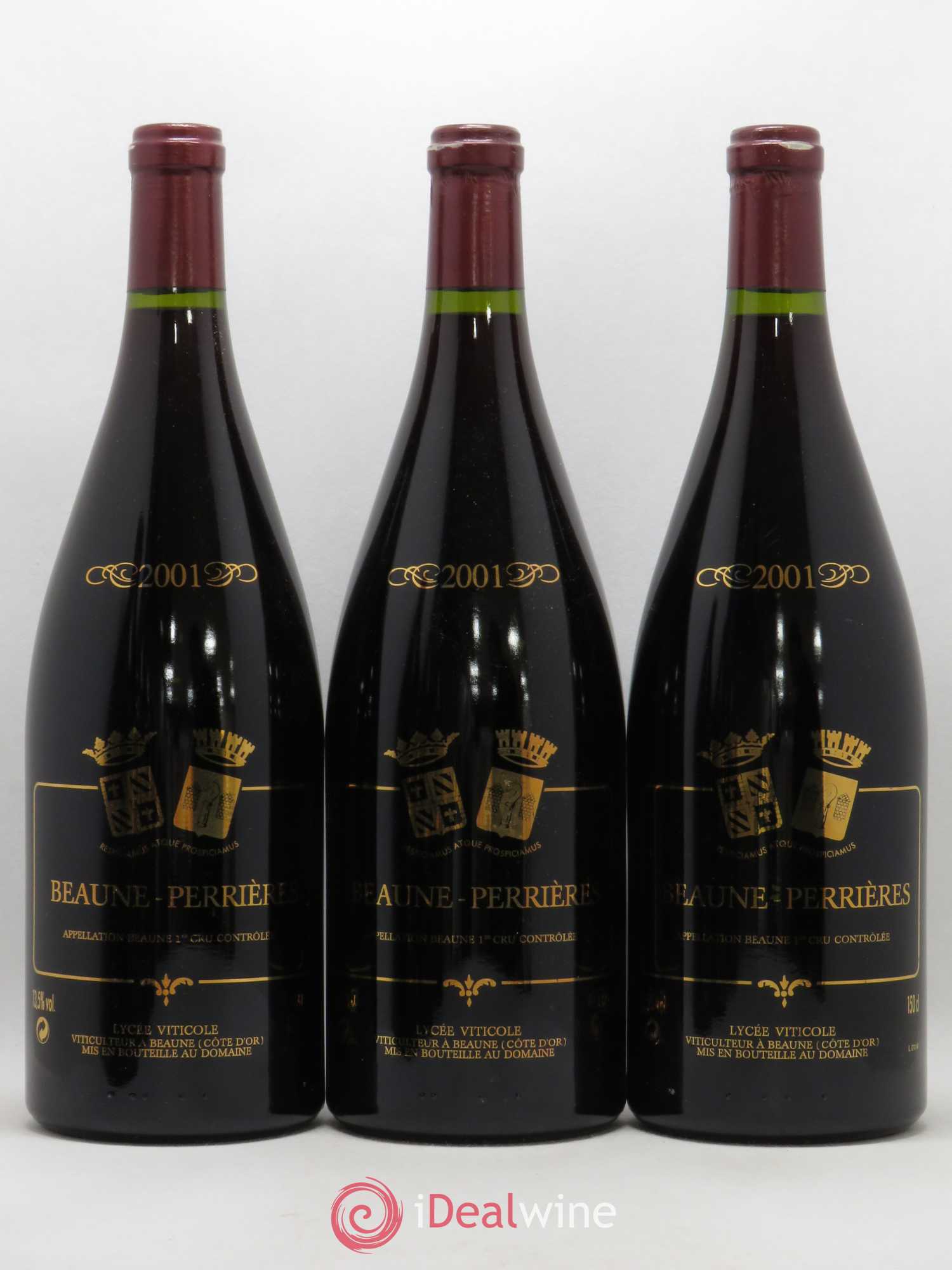 Beaune 1er Cru Perrieres Lycée viticole (sans prix de réserve) 2001 - Posten von 3 Magnum - 0