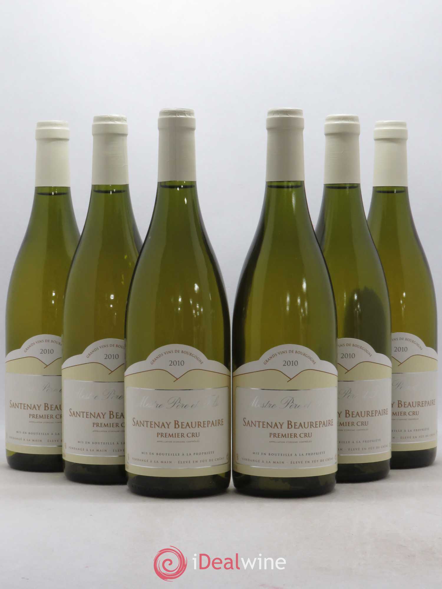 Santenay 1er Cru Beaurepaire Mestre 2010 - Posten von 6 Flaschen - 0
