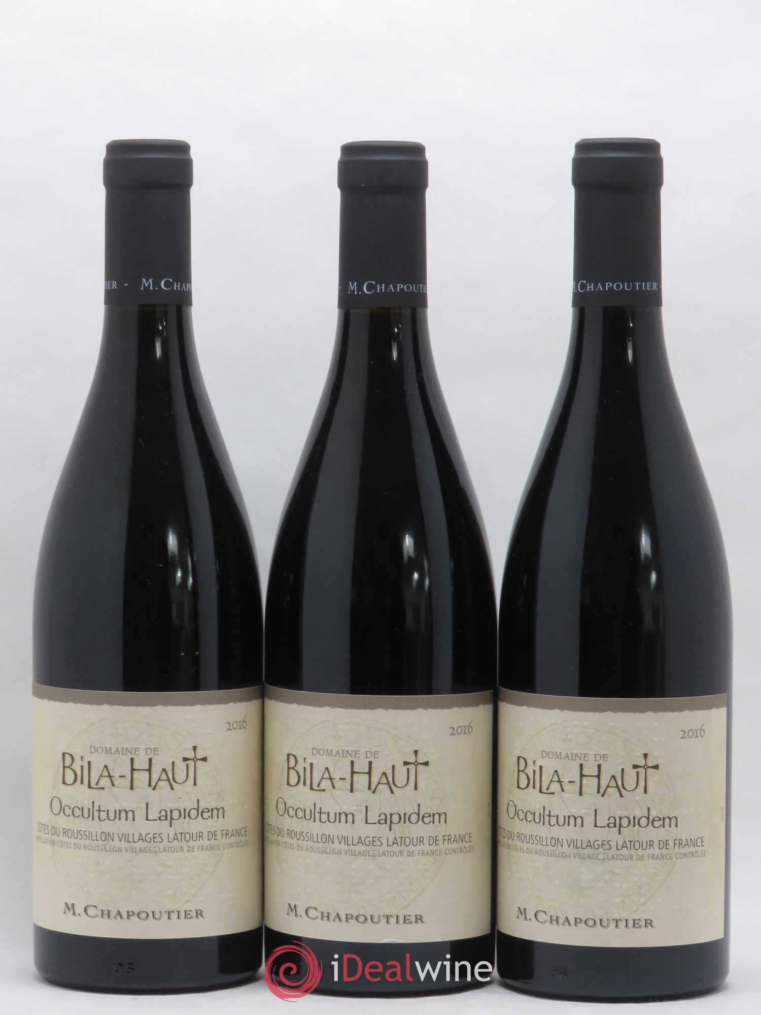 Côtes du Roussillon Villages Latour de France Bila-Haut (Domaine) Occultum Lapidem Chapoutier 2016 - Lot de 3 bouteilles - 0