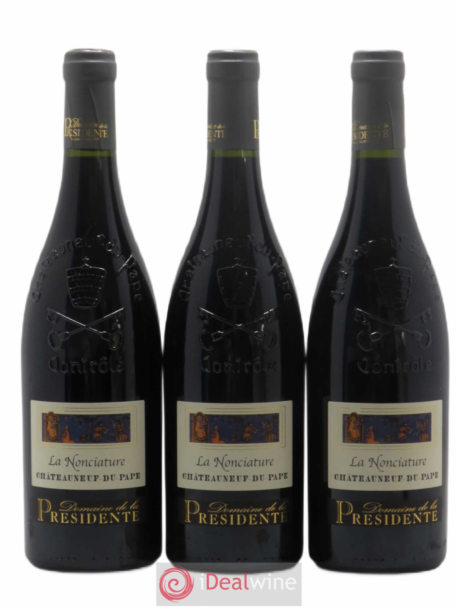 Châteauneuf-du-Pape La Nonciature Domaine de la Présidente (sans prix de réserve) 2016 - Posten von 3 Flaschen - 0
