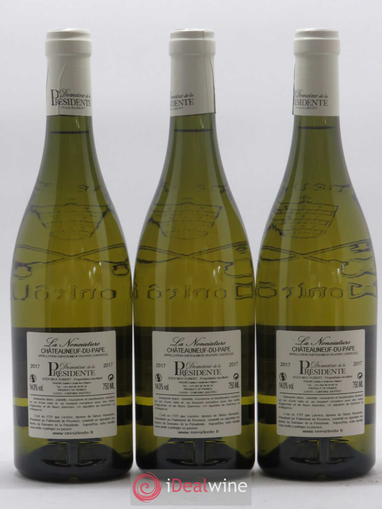 Châteauneuf-du-Pape La Nonciature Domaine de la Présidente 2017 - Posten von 3 Flaschen - 1