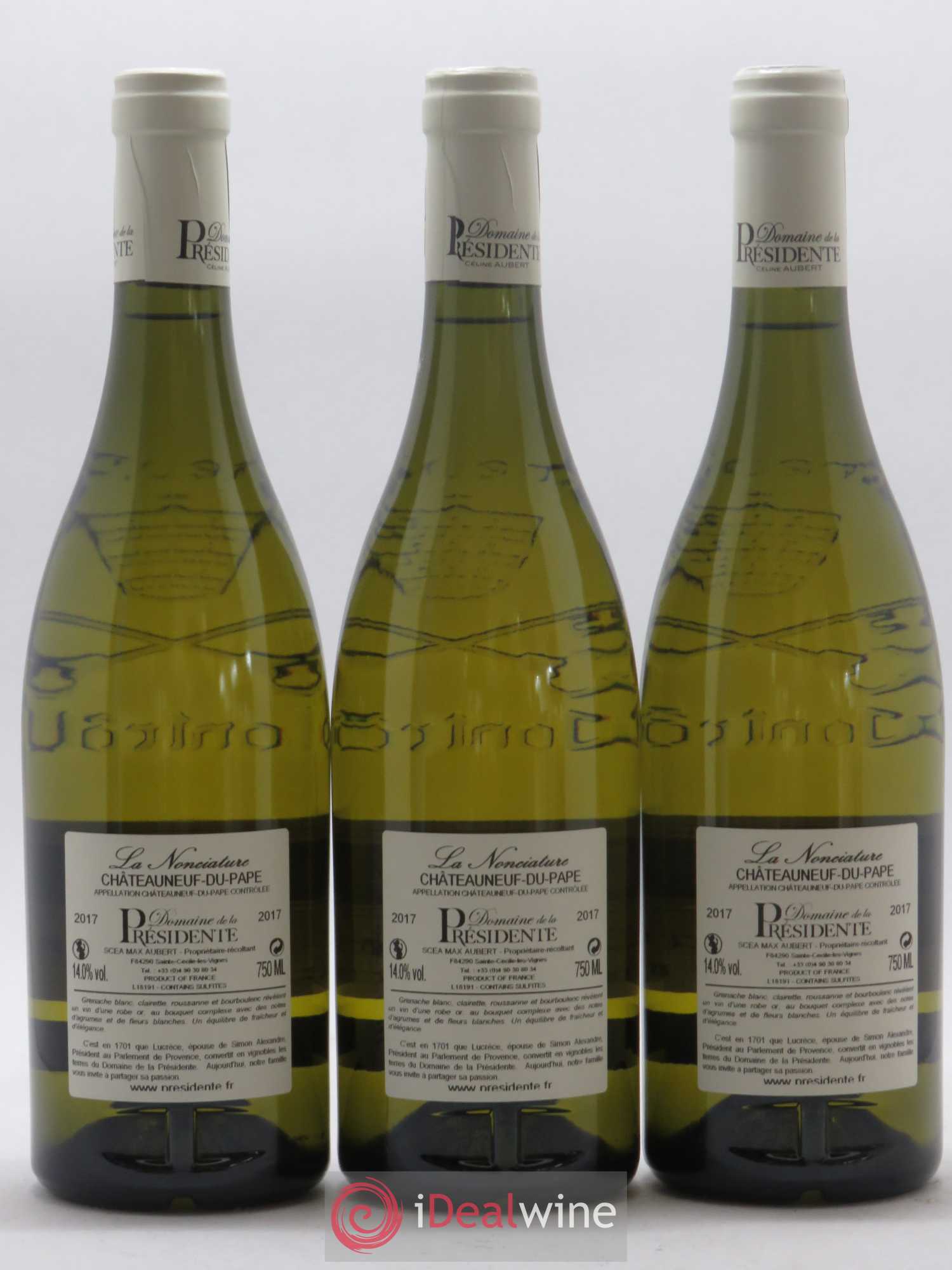 Châteauneuf-du-Pape La Nonciature Domaine de la Présidente 2017 - Posten von 3 Flaschen - 1