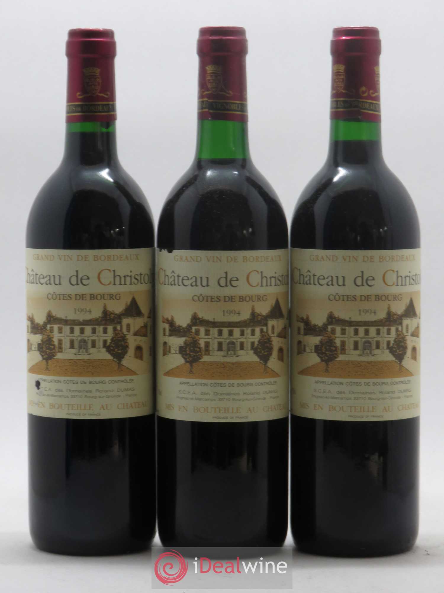 Côtes de Bourg Château de Christoly (no reserve) 1994 - Lot of 6 bottles - 1