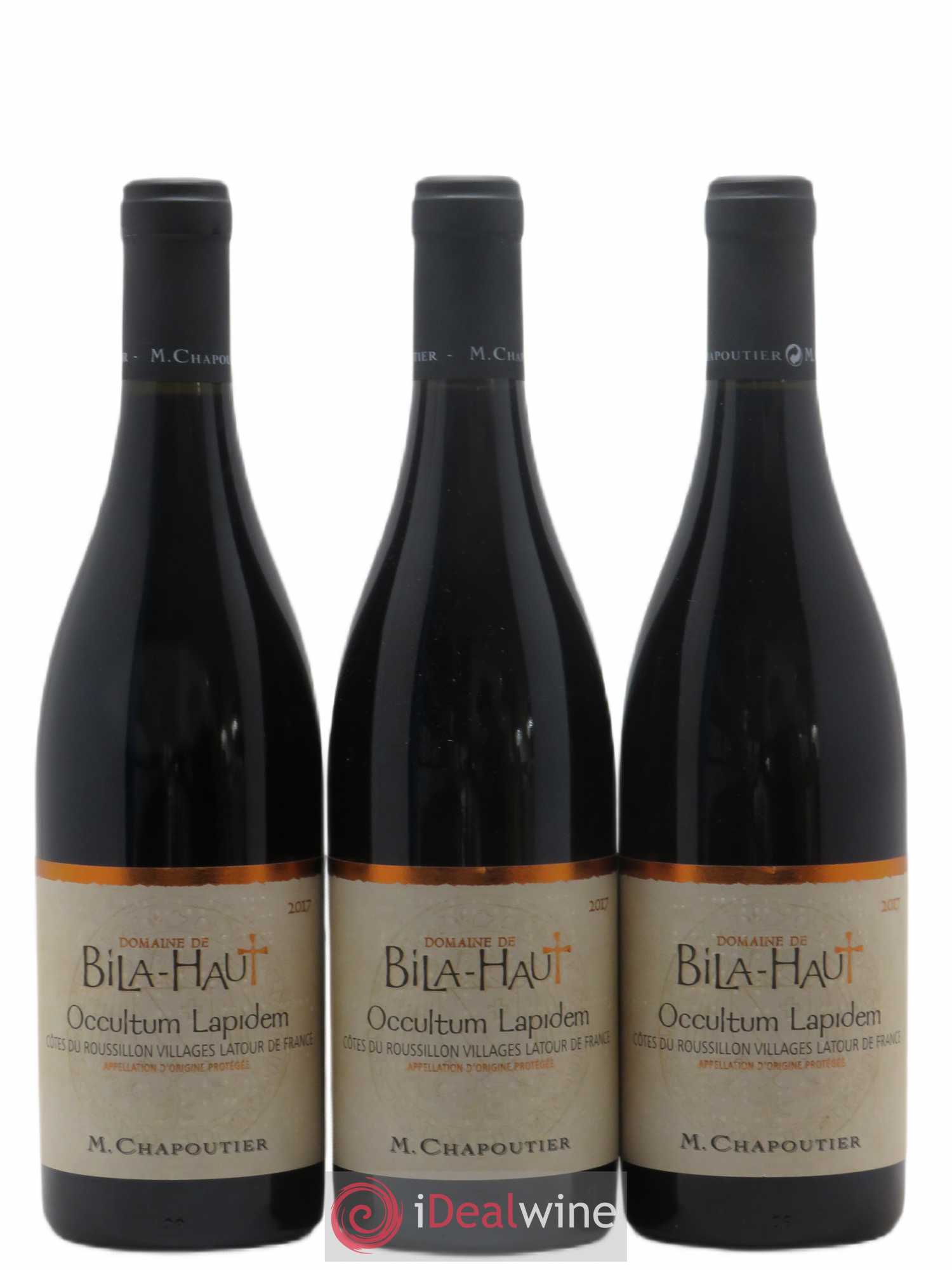 Côtes du Roussillon Villages Latour de France Bila-Haut (Domaine) Occultum Lapidem Chapoutier (sans prix de réserve) 2017 - Lot de 3 bouteilles - 0