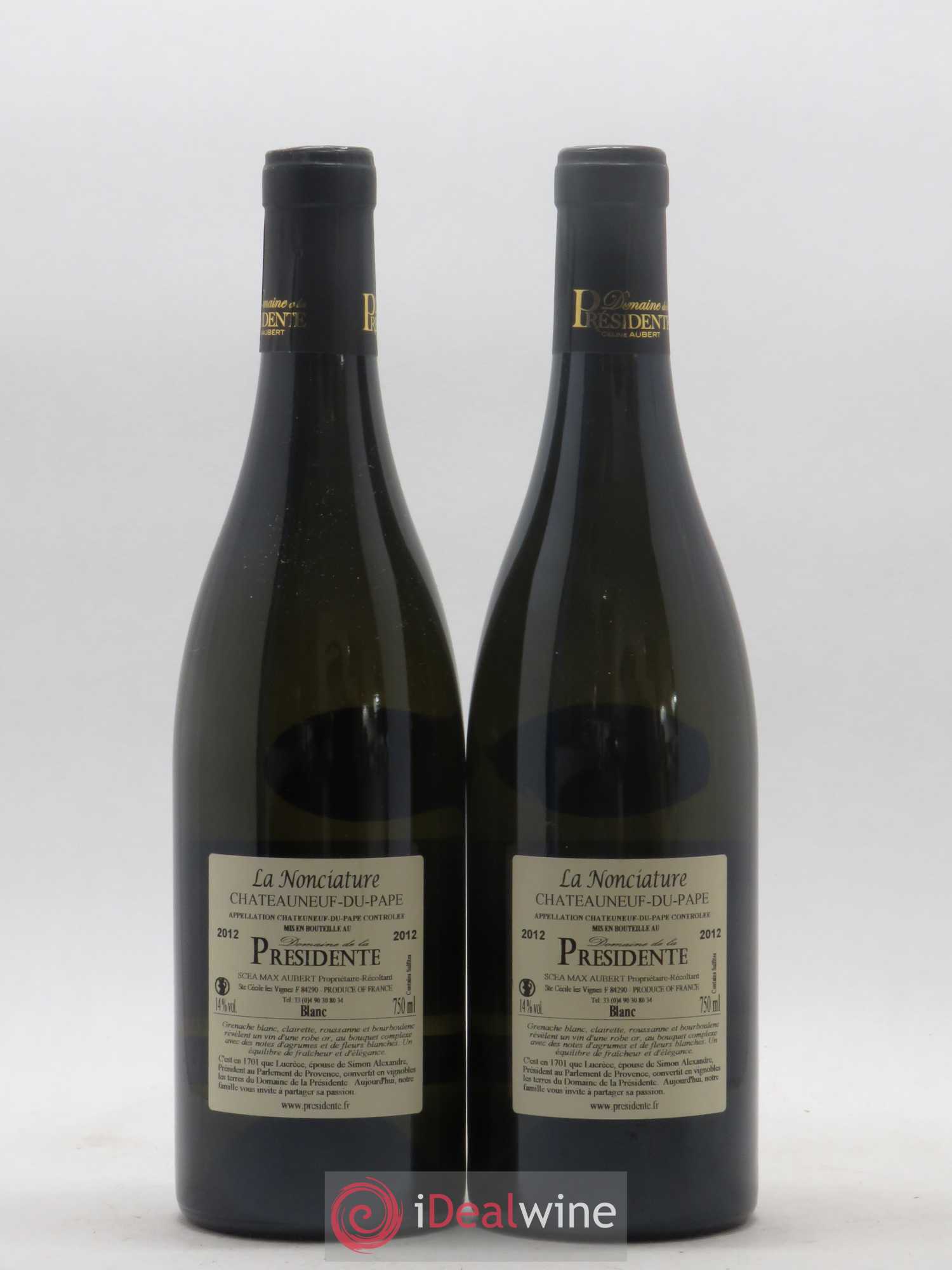 Châteauneuf-du-Pape La Nonciature Domaine de La Présidente 2012 - Lot de 2 bouteilles - 1