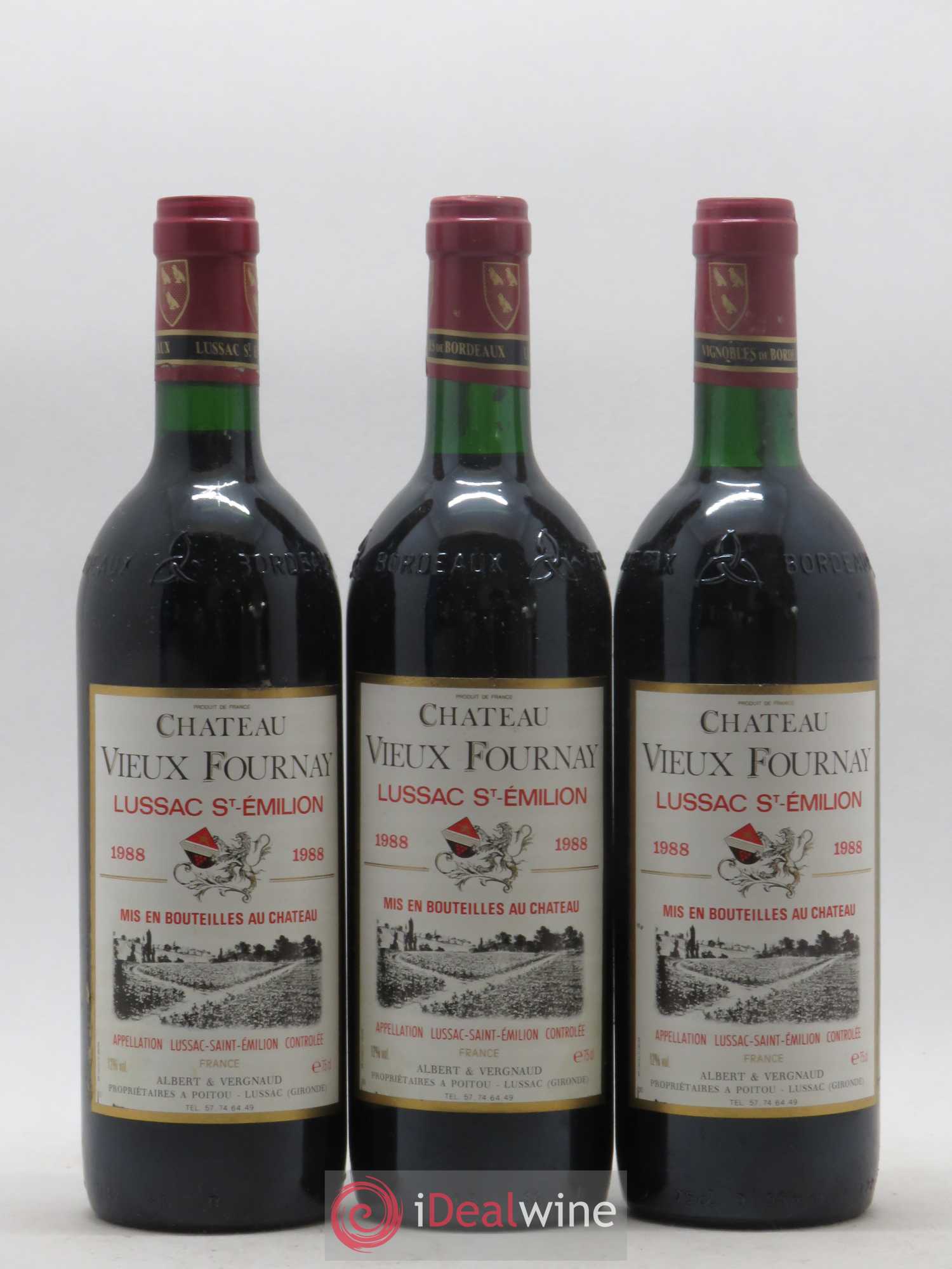 Lussac Saint-Émilion Château Vieux Fournay (sans prix de réserve) 1988 - Posten von 6 Flaschen - 1