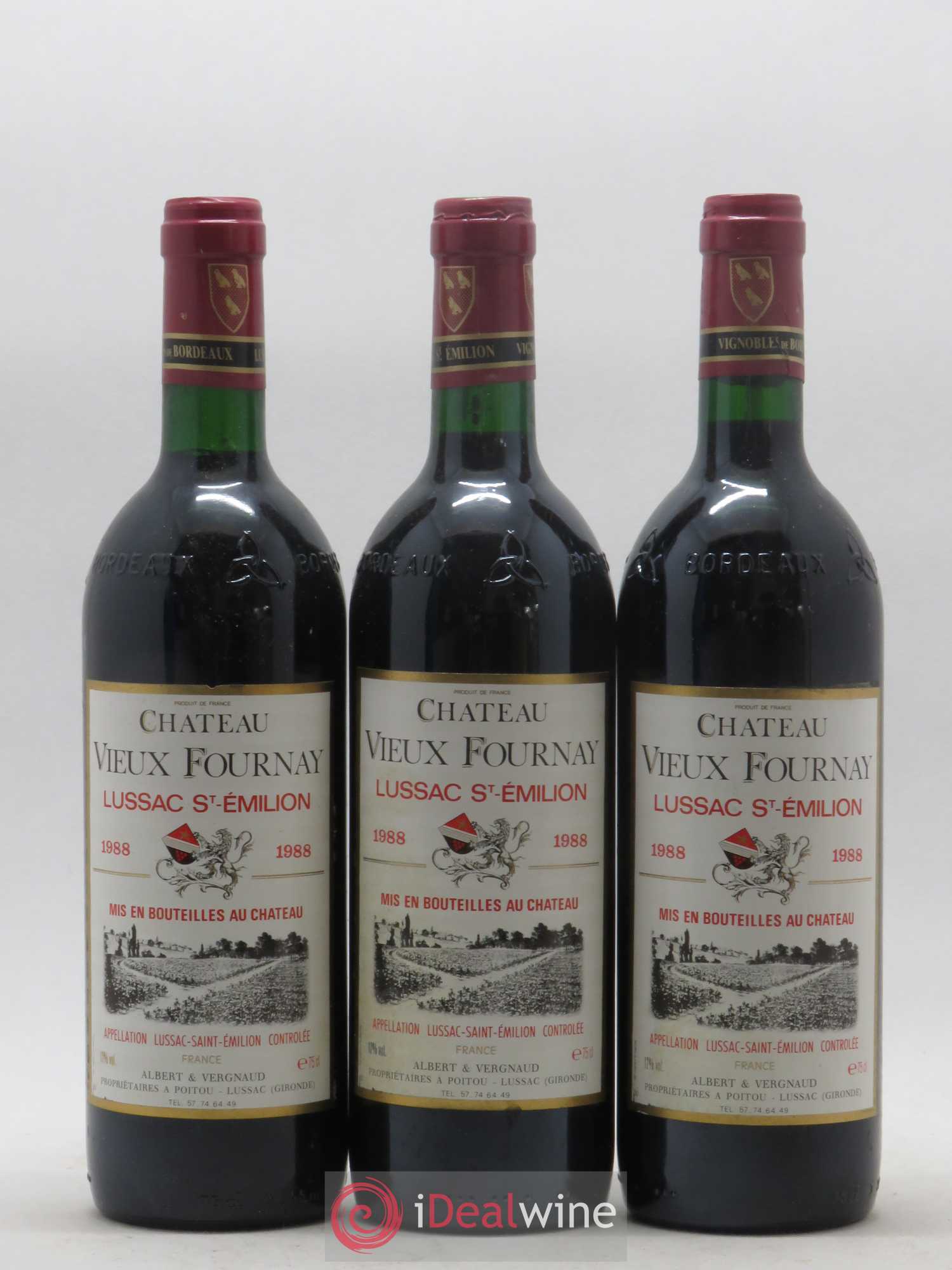 Lussac Saint-Émilion Château Vieux Fournay (sans prix de réserve) 1988 - Posten von 6 Flaschen - 2