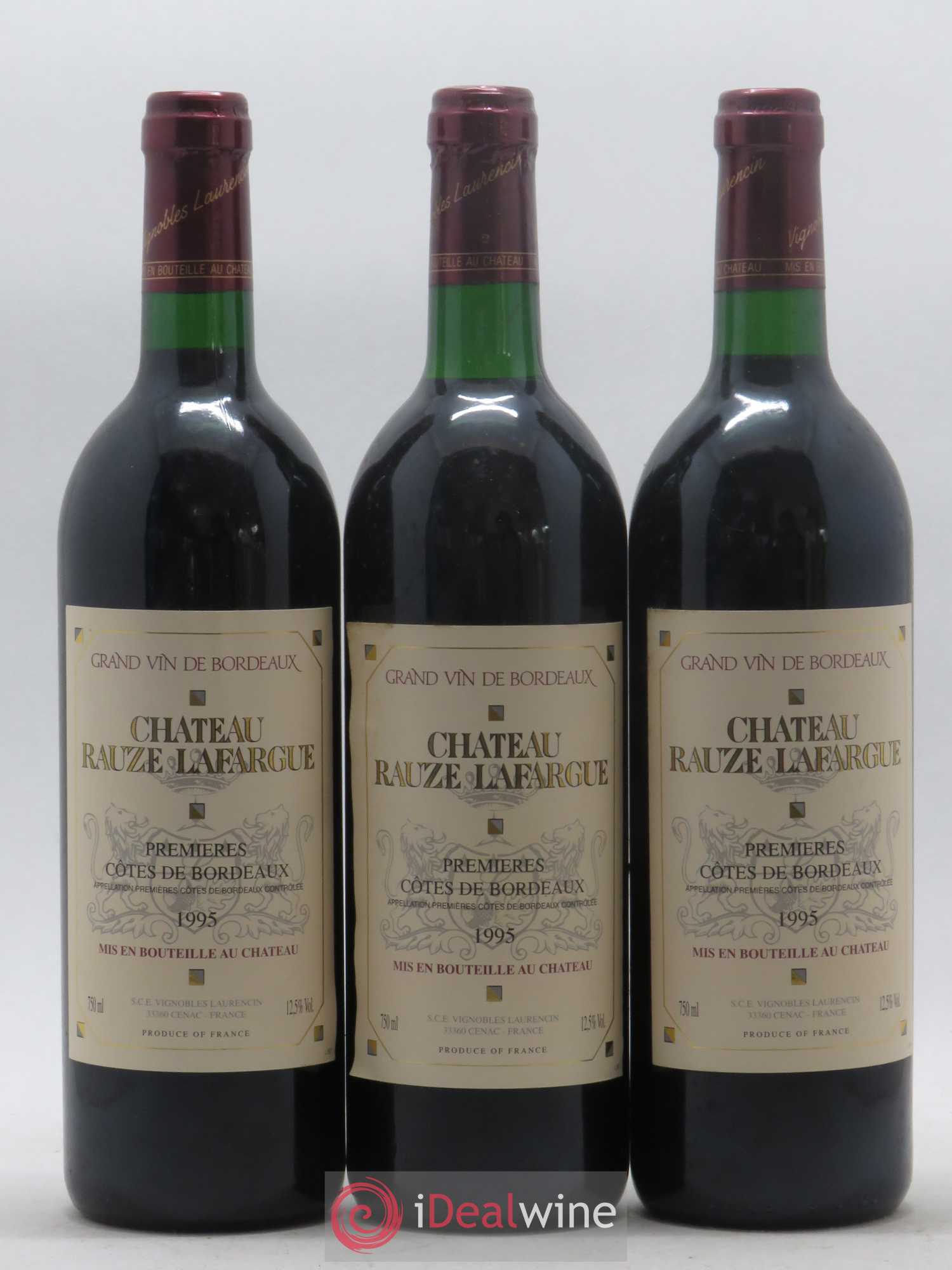 Premières Côtes de Bordeaux Château Rauze Lafargue (sans prix de réserve) 1995 - Lot de 6 bouteilles - 1