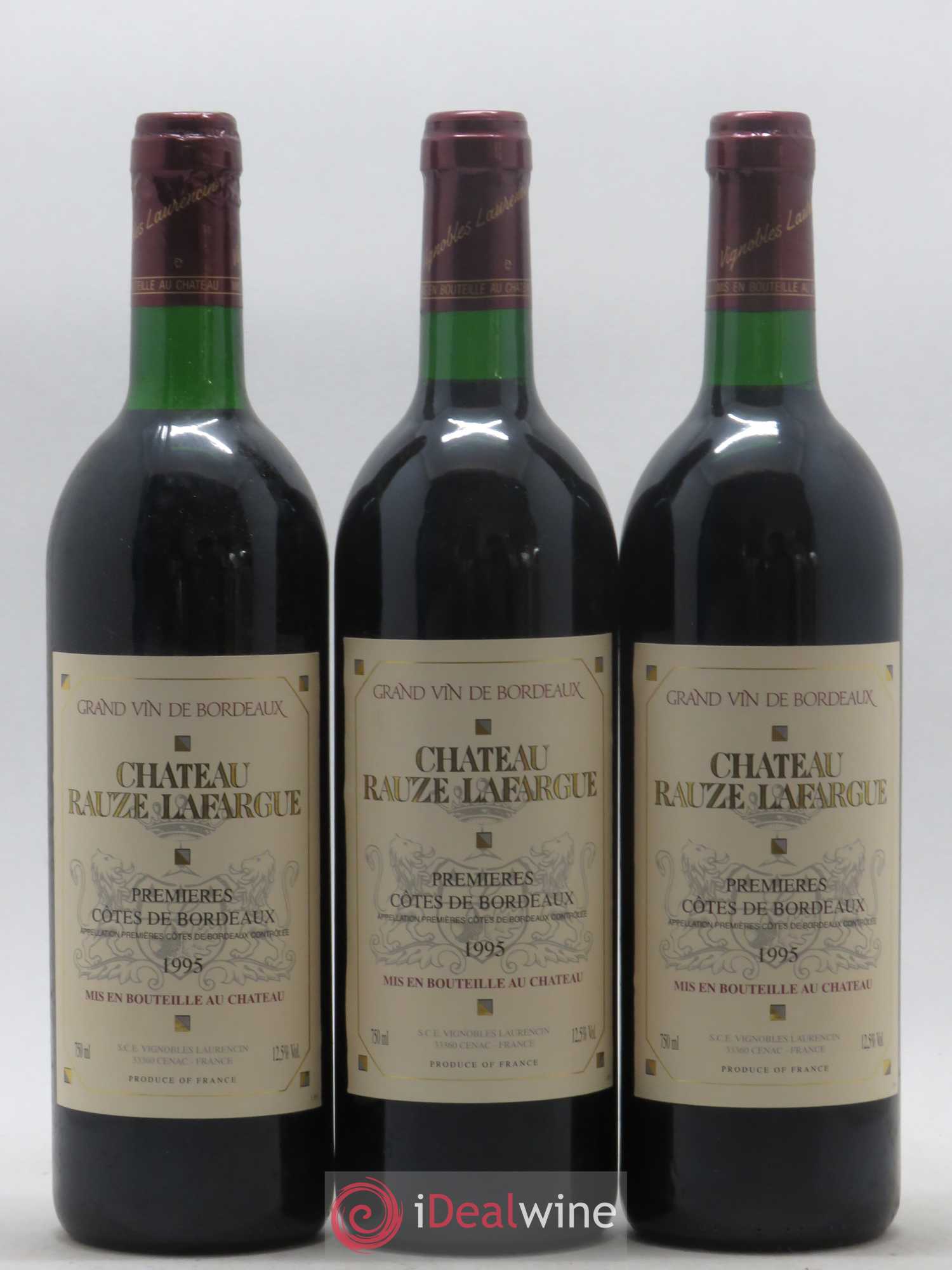 Premières Côtes de Bordeaux Château Rauze Lafargue (sans prix de réserve) 1995 - Lot de 6 bouteilles - 2