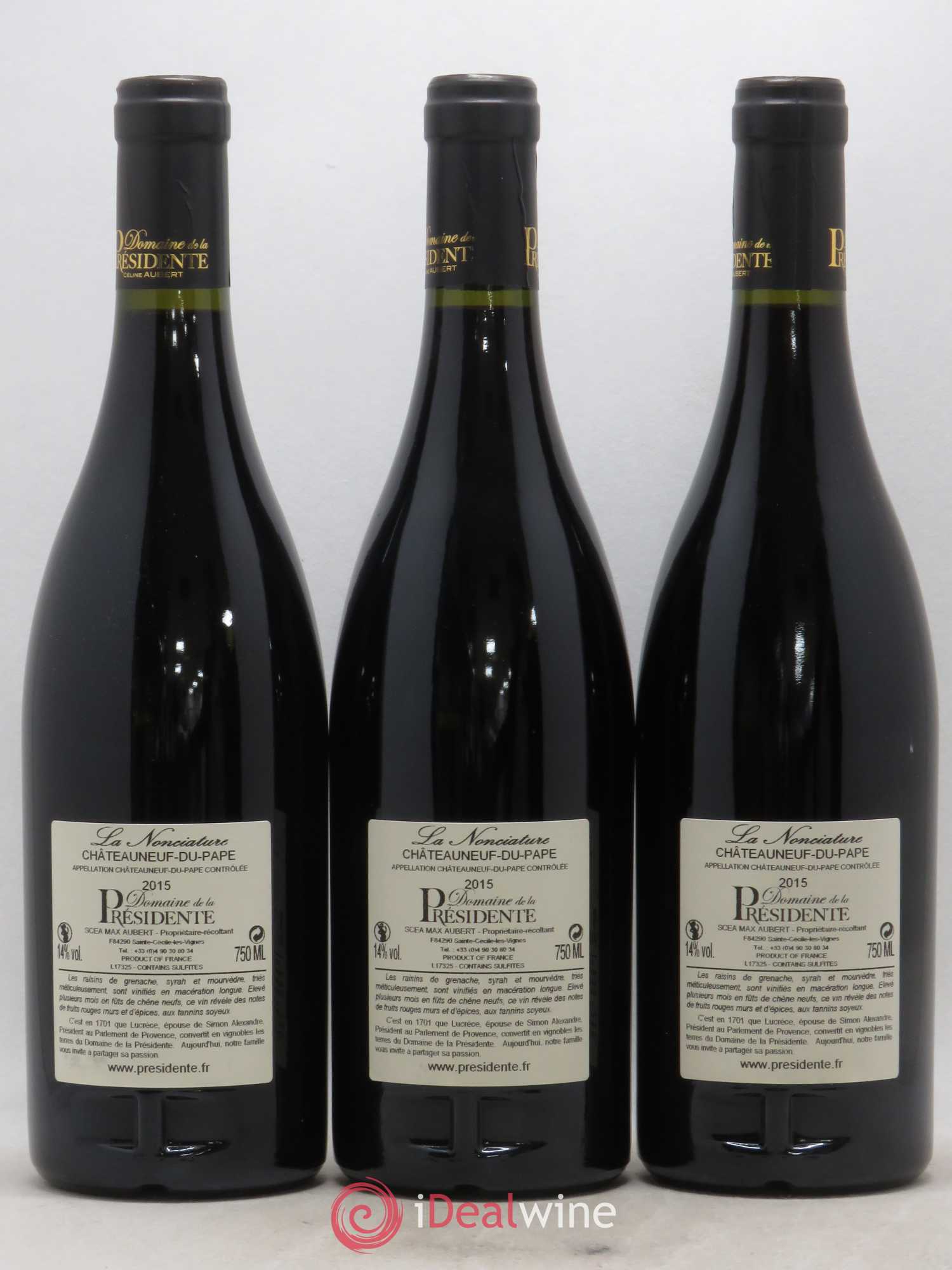 Châteauneuf-du-Pape La Nonciature Domaine de La Presidence 2015 - Posten von 6 Flaschen - 4