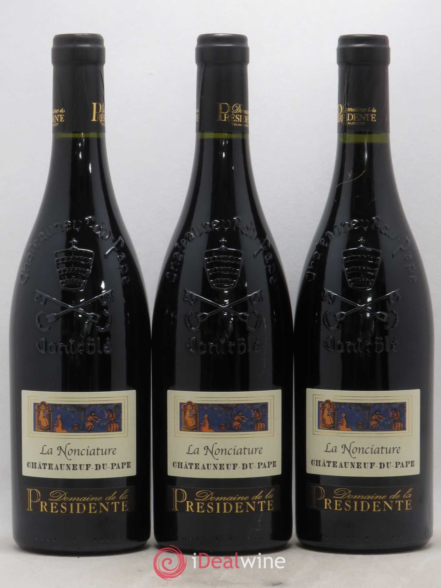 Châteauneuf-du-Pape La Nonciature Domaine de La Presidence 2015 - Posten von 3 Flaschen - 0