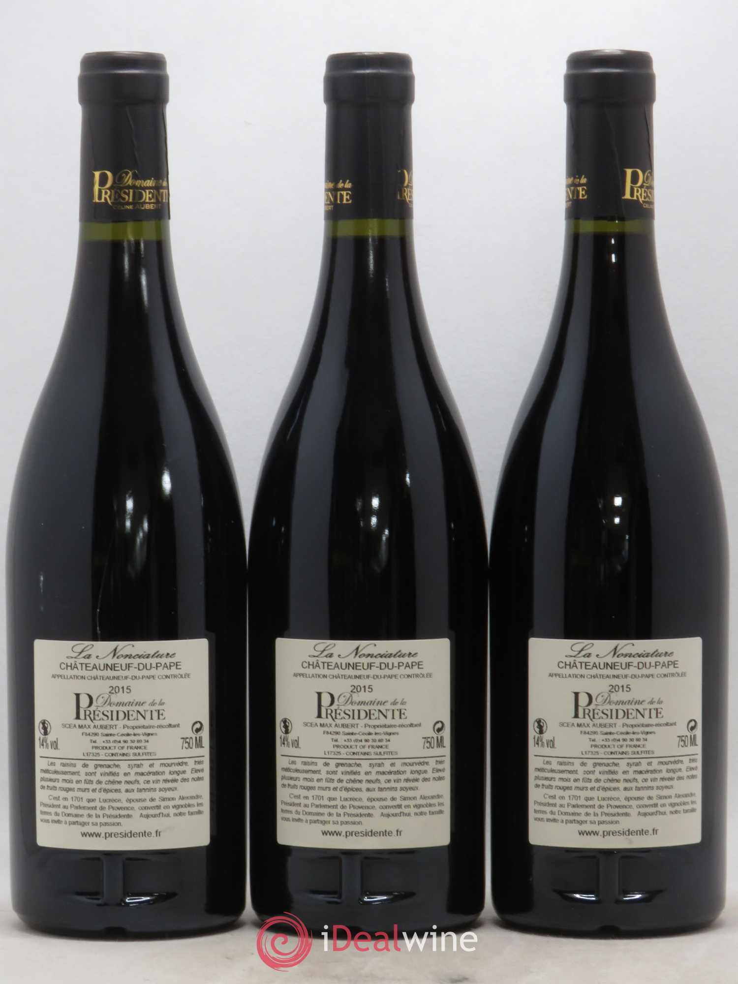 Châteauneuf-du-Pape La Nonciature Domaine de La Presidence 2015 - Lot de 6 bouteilles - 2