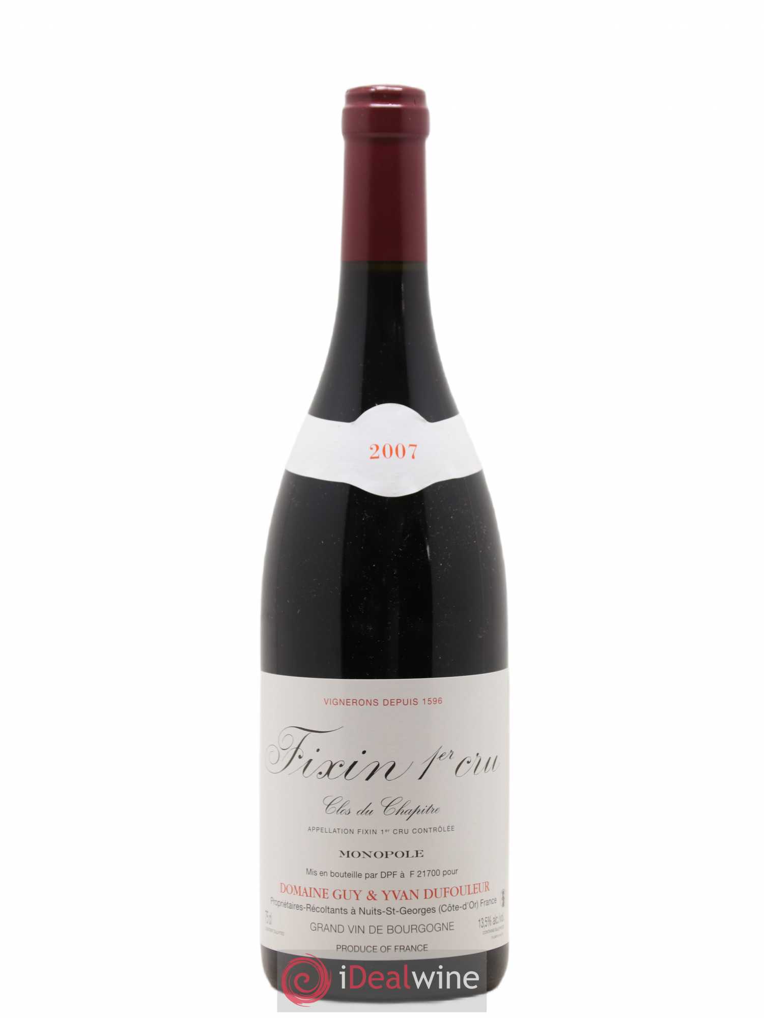 Fixin 1er Cru Clos Du Chapitre Dufouleur 2007 - Posten von 1 Flasche - 0