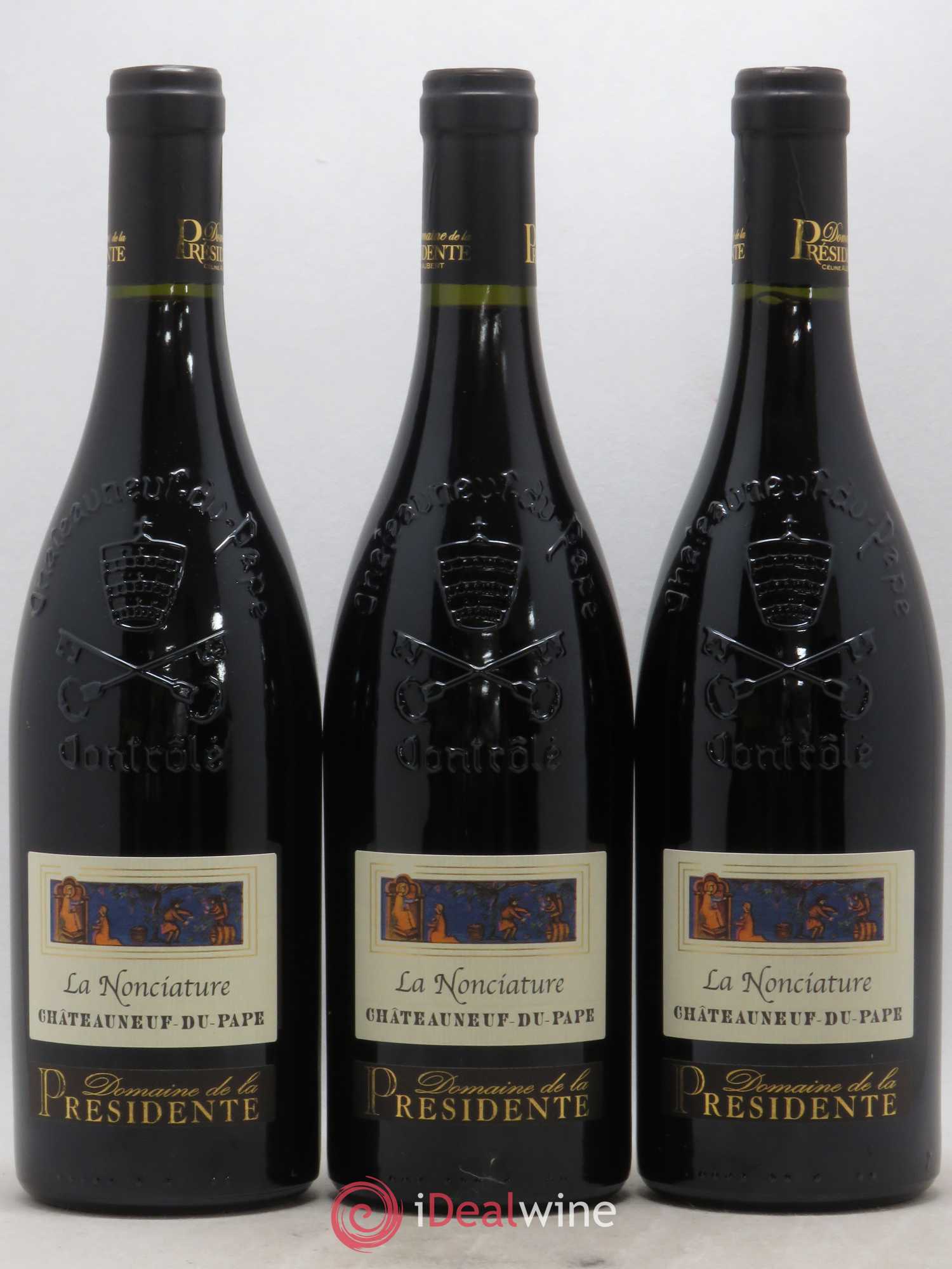 Châteauneuf-du-Pape La Nonciature Domaine de La Presidence 2015 - Posten von 3 Flaschen - 0
