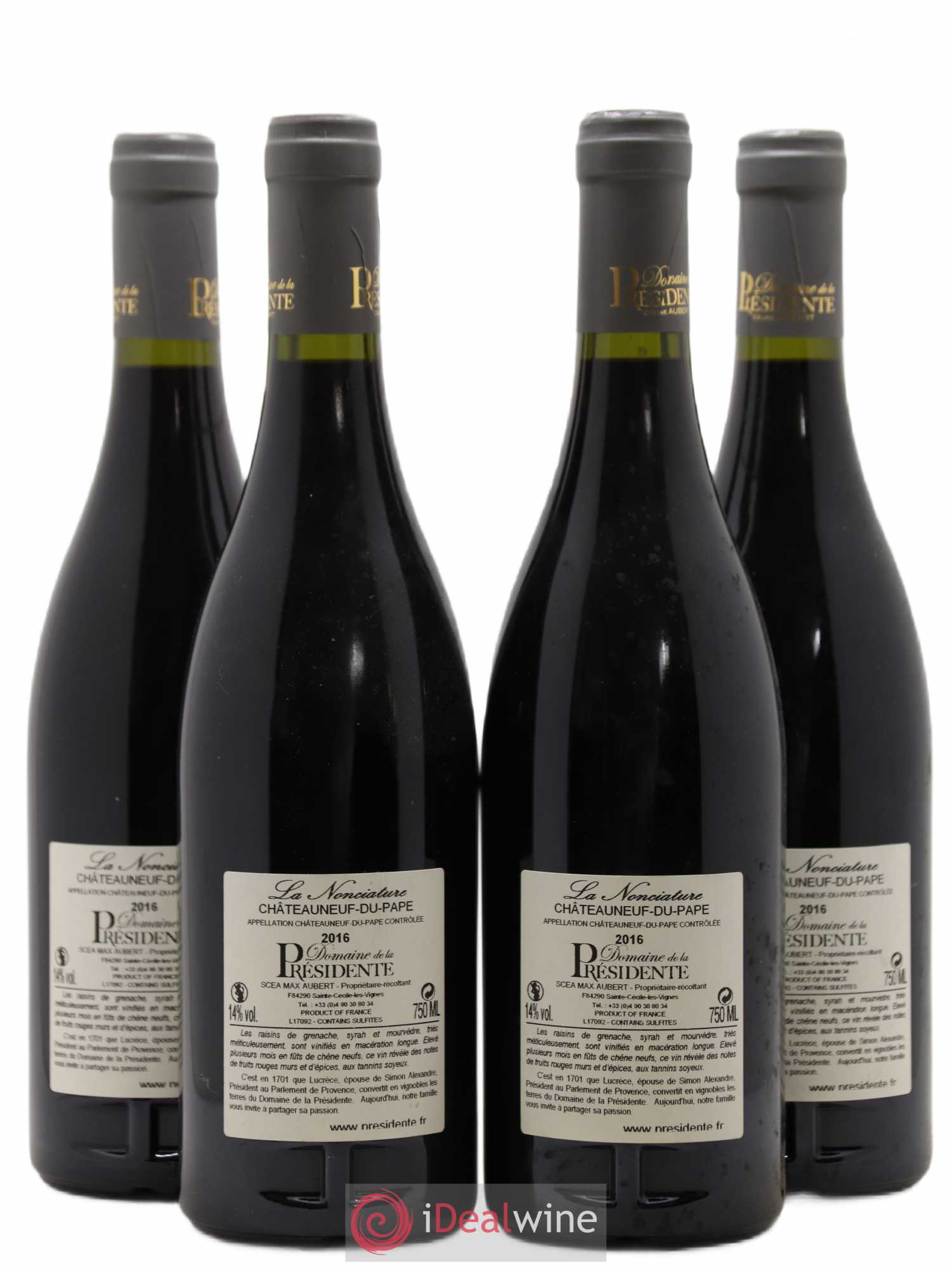 Châteauneuf-du-Pape La Nonciature Domaine de la Présidente 2016 - Posten von 4 Flaschen - 1