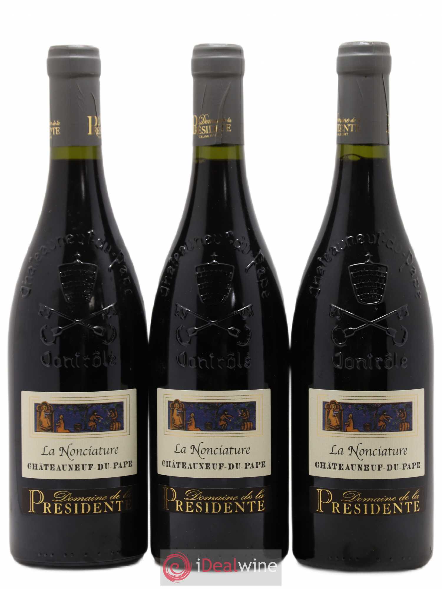 Châteauneuf-du-Pape La Nonciature Domaine de la Présidente 2016 - Posten von 3 Flaschen - 0