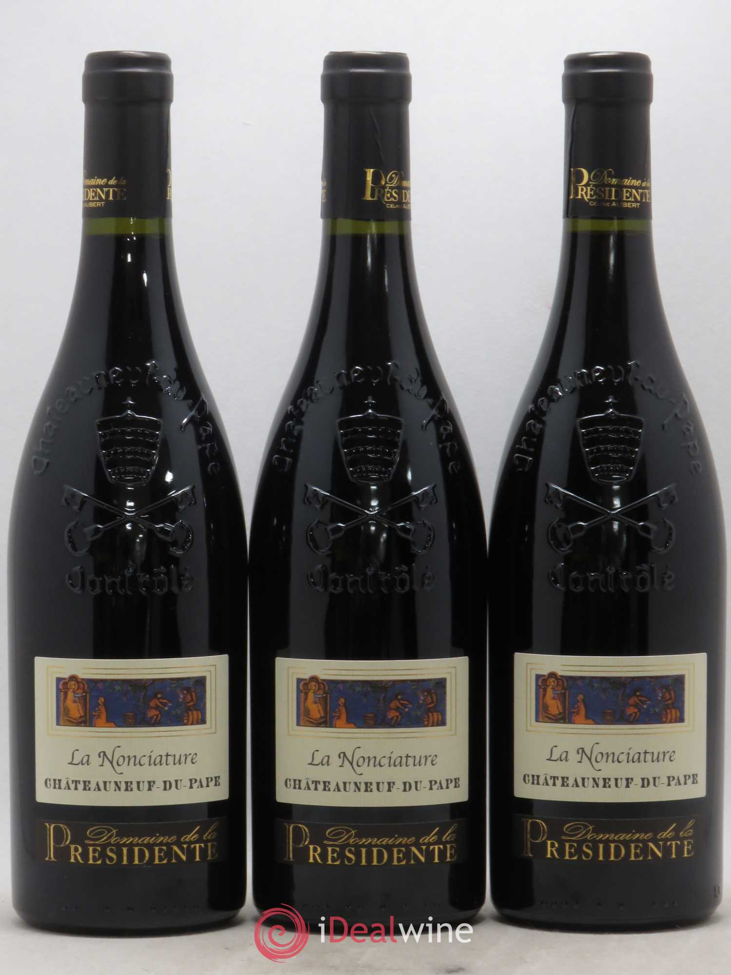 Châteauneuf-du-Pape La Nonciature Domaine de La Presidence 2015 - Posten von 3 Flaschen - 0
