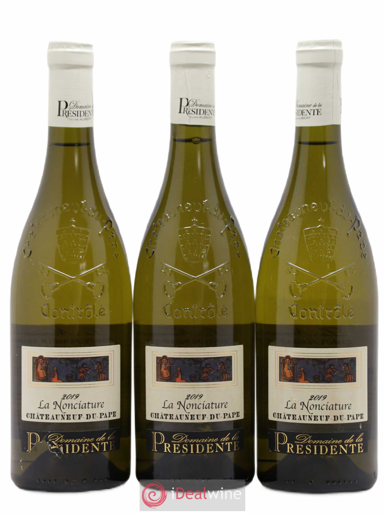 Châteauneuf-du-Pape La Nonciature Domaine de la Présidente 2019 - Posten von 3 Flaschen - 0