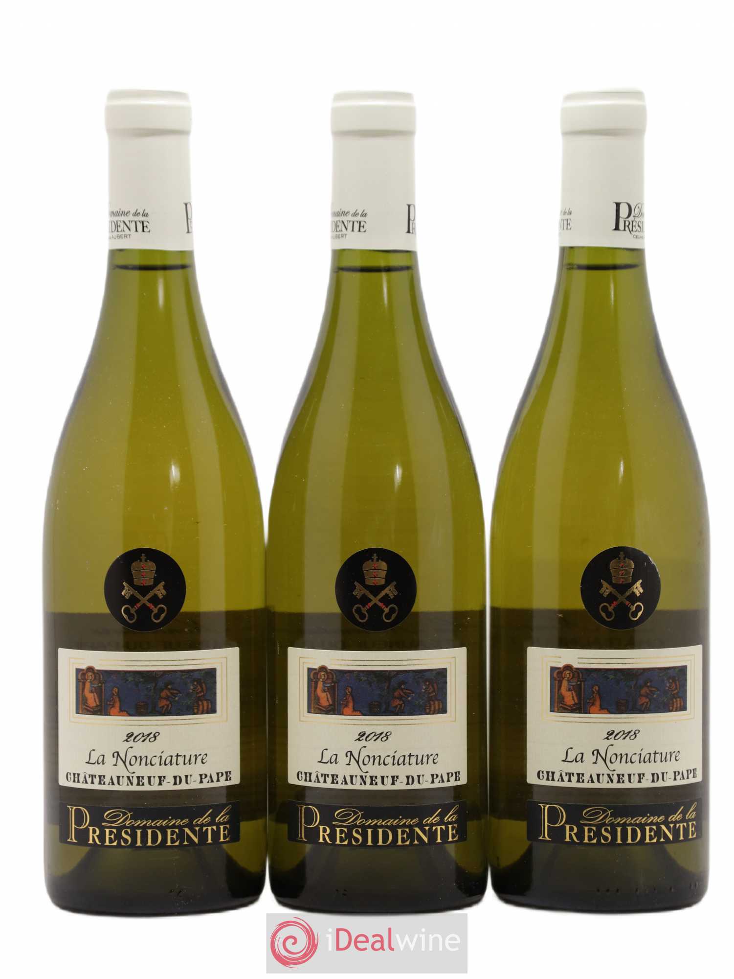 Châteauneuf-du-Pape La Nonciature Domaine de la Présidente 2018 - Posten von 3 Flaschen - 0