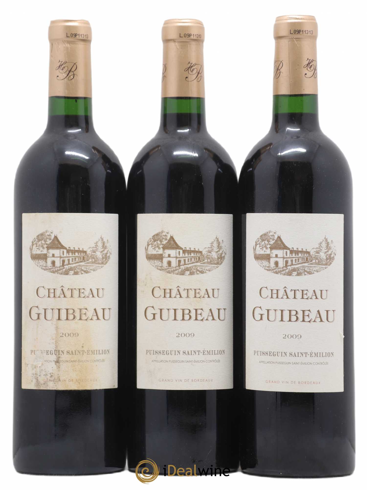 Puisseguin Saint-Émilion Château Guibeau 2009 - Lot de 3 bouteilles - 0