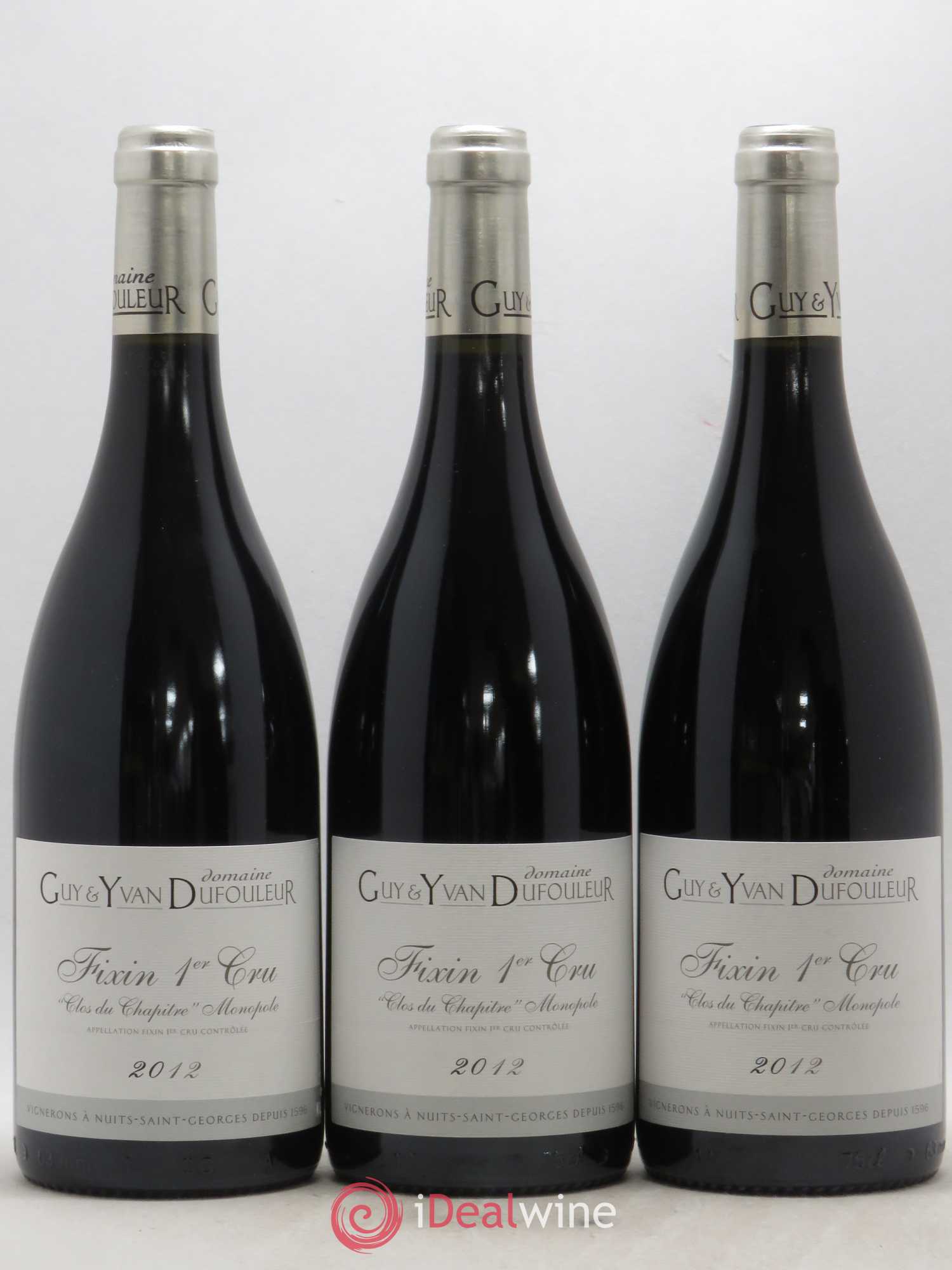 Fixin Clos du Chapitre Guy et Yvan Dufouleur 2012 - Lot de 6 bouteilles - 1
