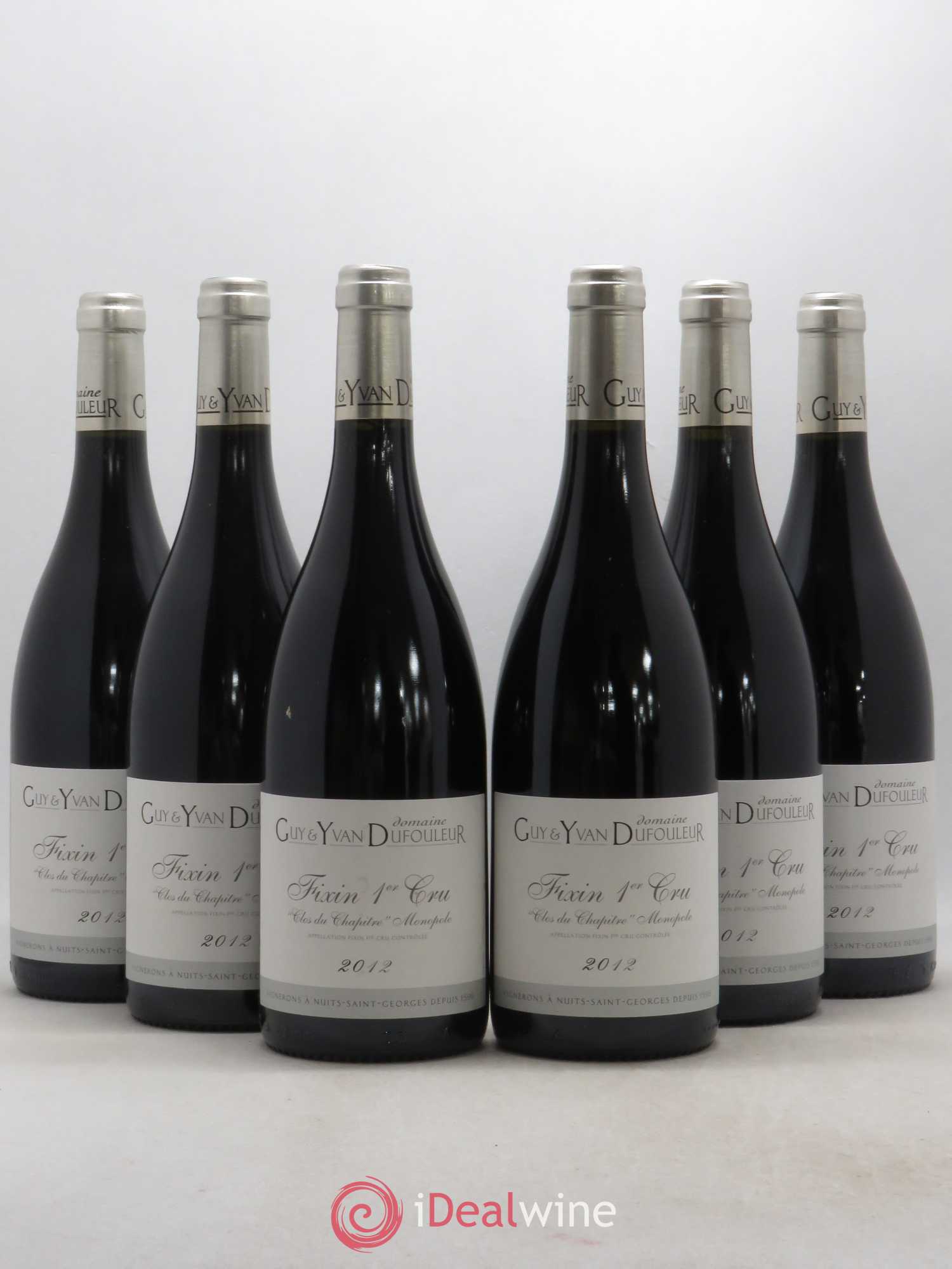 Fixin Clos du Chapitre Guy et Yvan Dufouleur 2012 - Lot de 6 bouteilles - 0