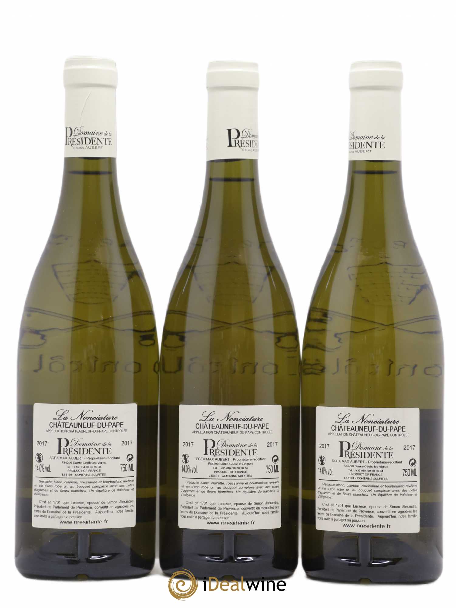 Châteauneuf-du-Pape La Nonciature Domaine de la Présidente 2017 - Posten von 3 Flaschen - 1
