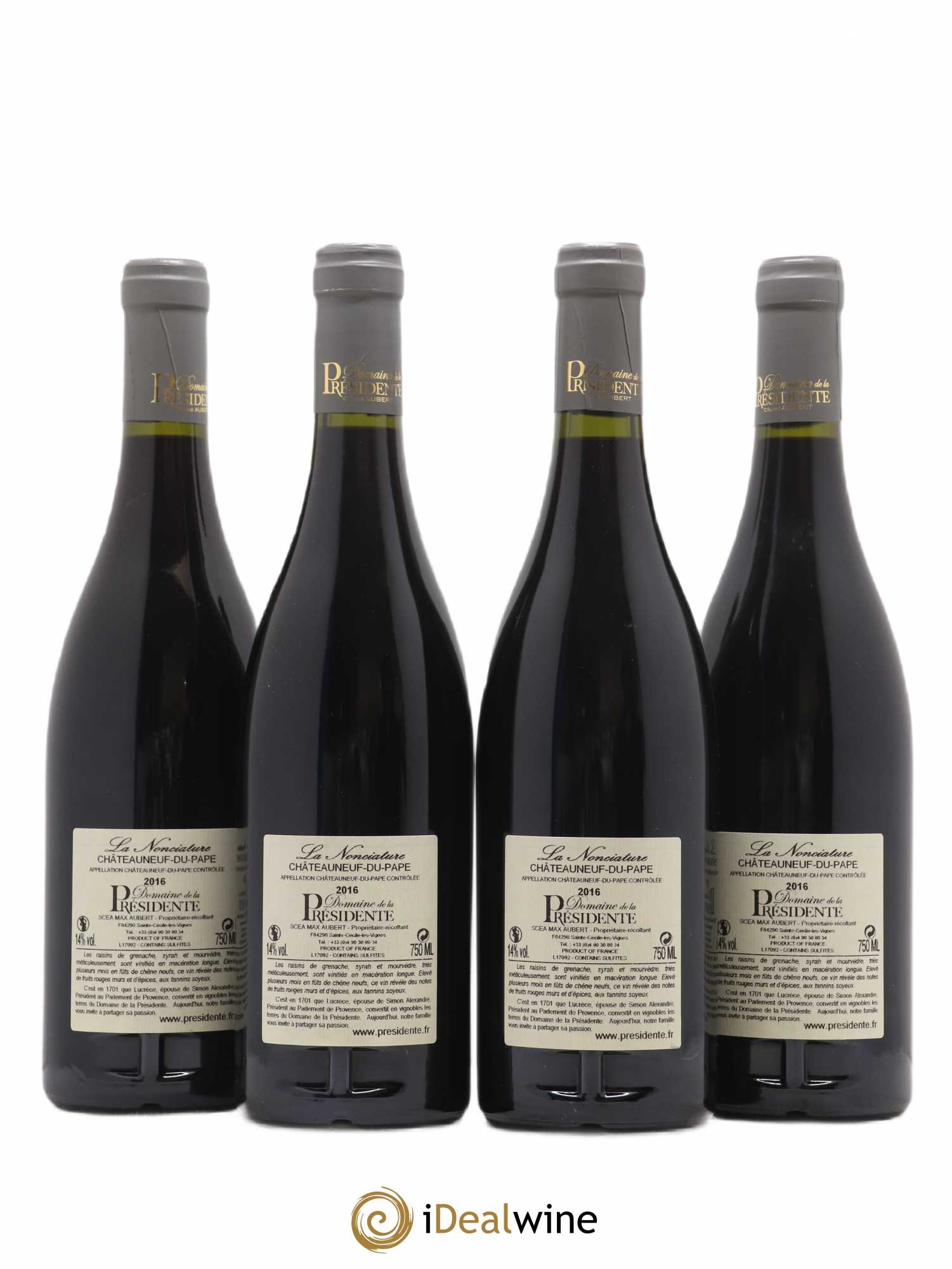 Châteauneuf-du-Pape La Nonciature Domaine de la Présidente 2016 - Posten von 4 Flaschen - 1