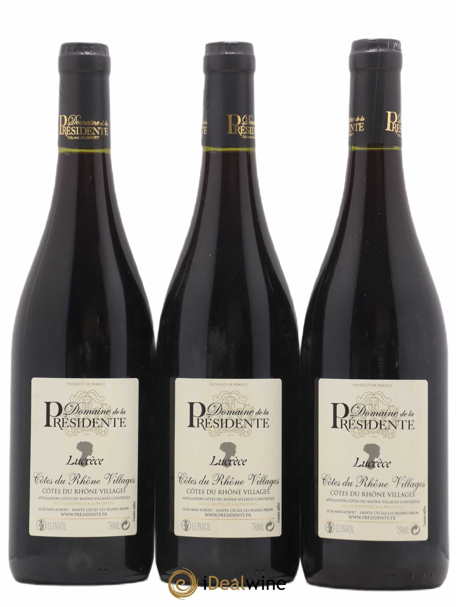 Côtes-du-Rhône La Lucrece Domaine de la Présidente 2017 - Posten von 3 Flaschen - 0
