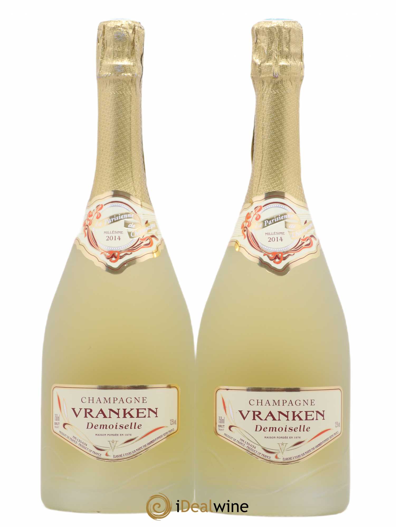 Champagne Demoiselle La Parisienne Vrancken 2014 - Posten von 2 Flaschen - 0