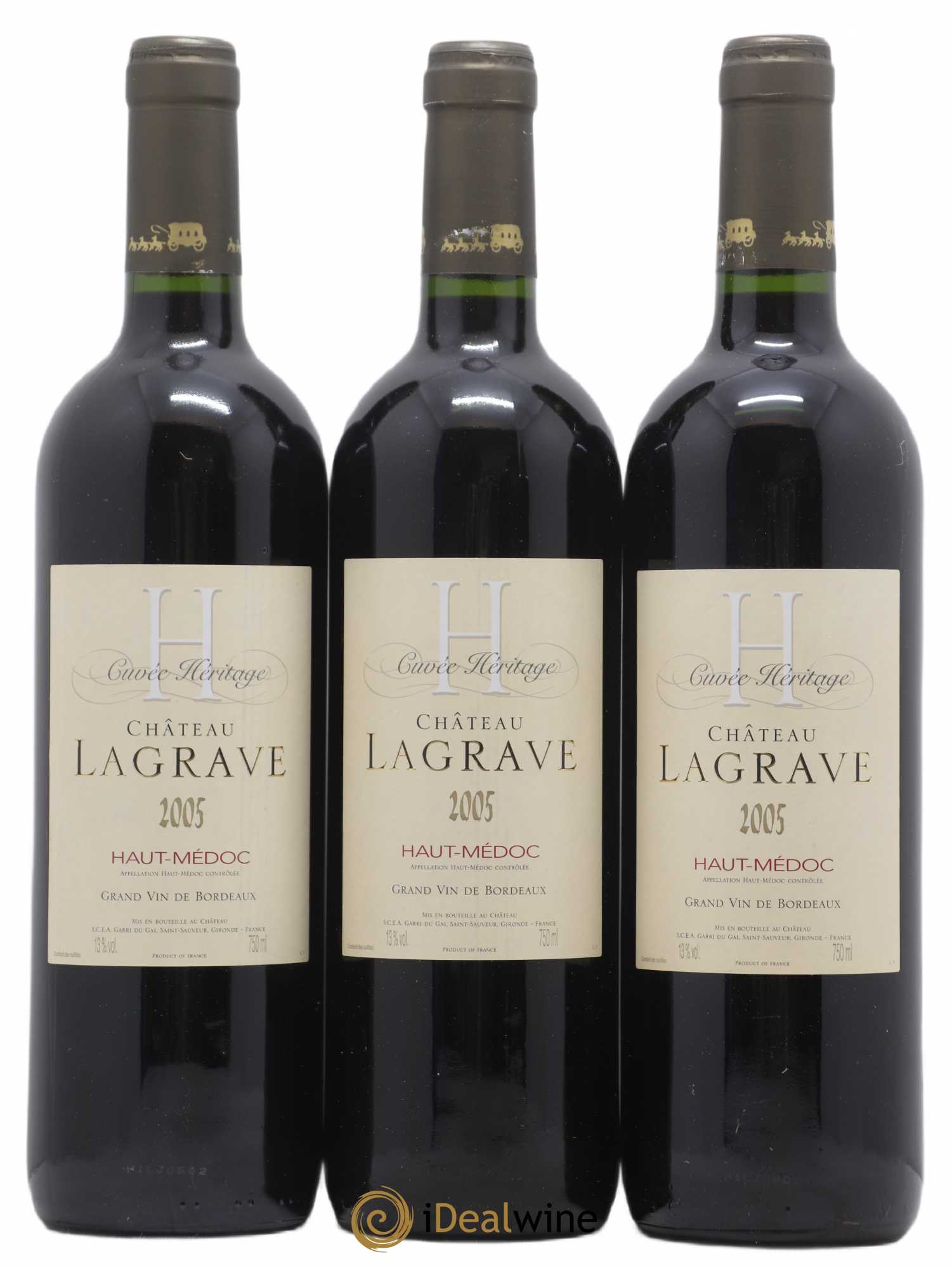 Haut Médoc Château Lagrave cuvée Héritage 2005 - Posten von 3 Flaschen - 0